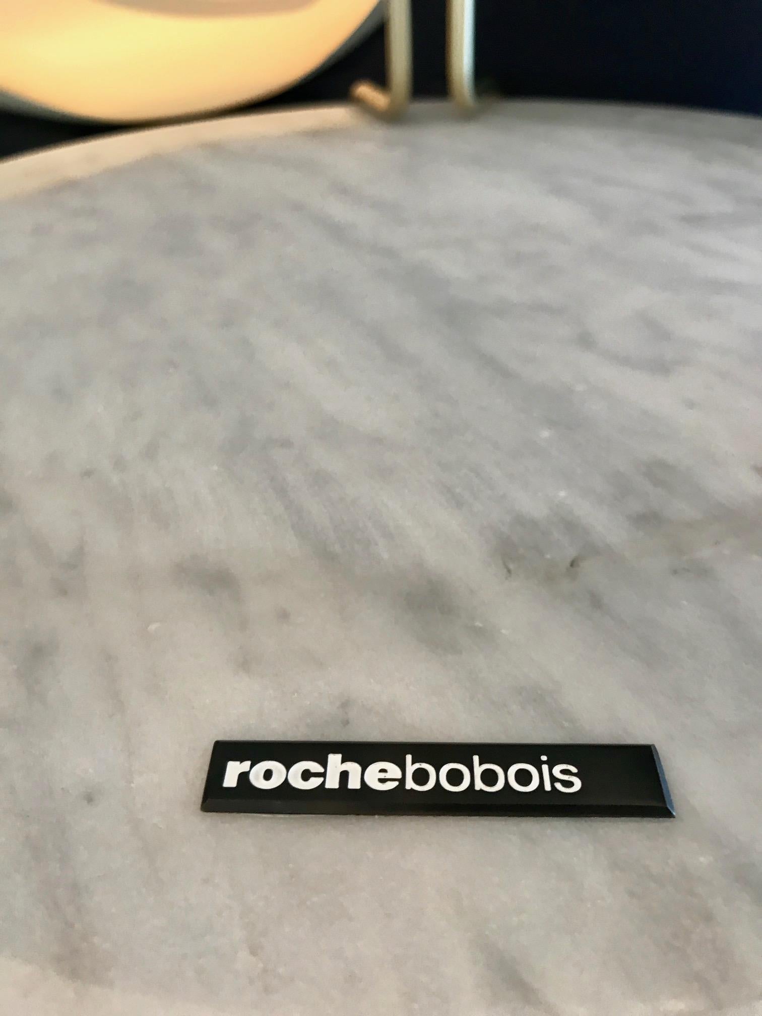 Bijou End Table in Marble and Matte Gold by Roche Bobois, 2018 4