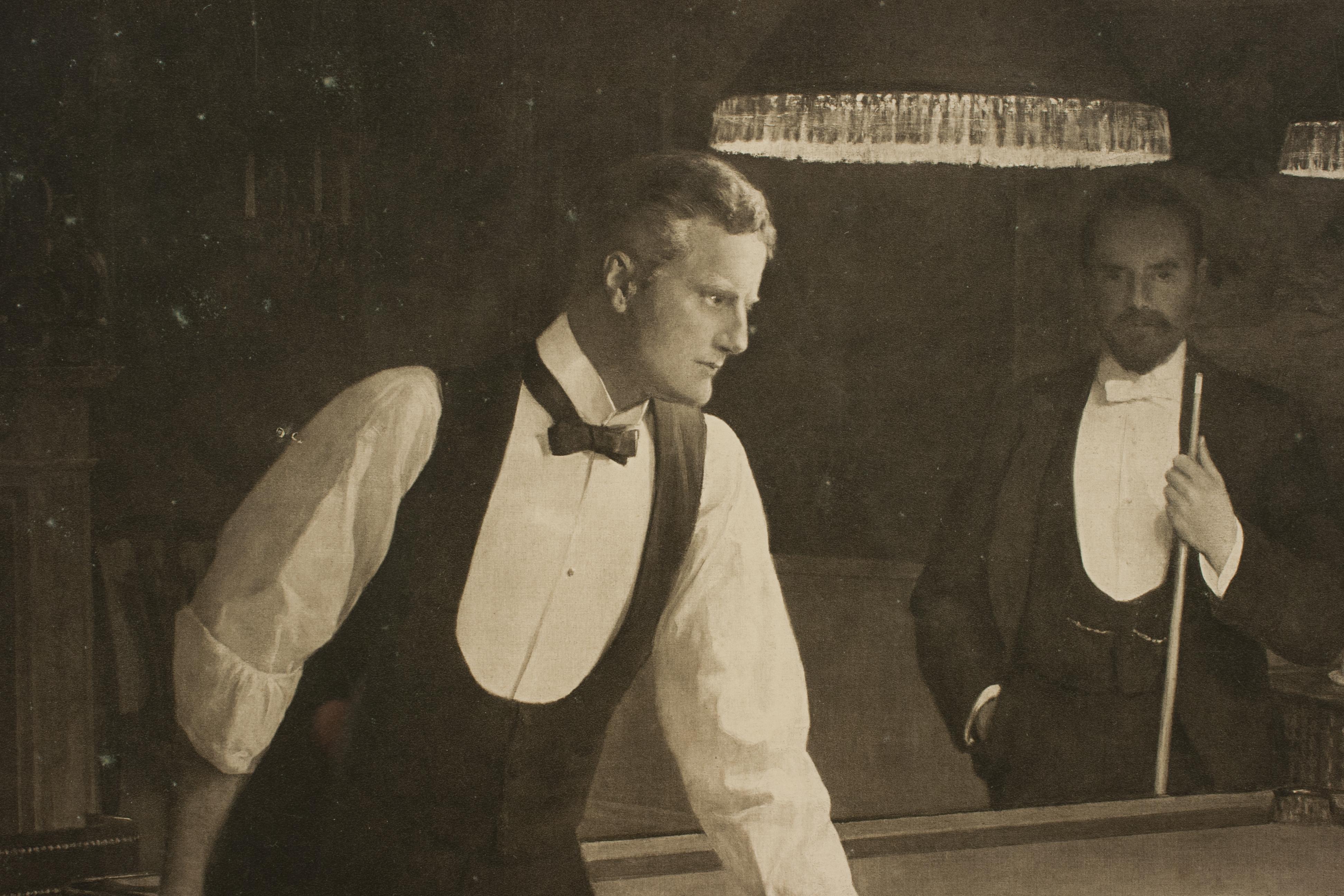 Billiard Players, Billiard, Snooker Print After John Collier In Good Condition For Sale In Oxfordshire, GB