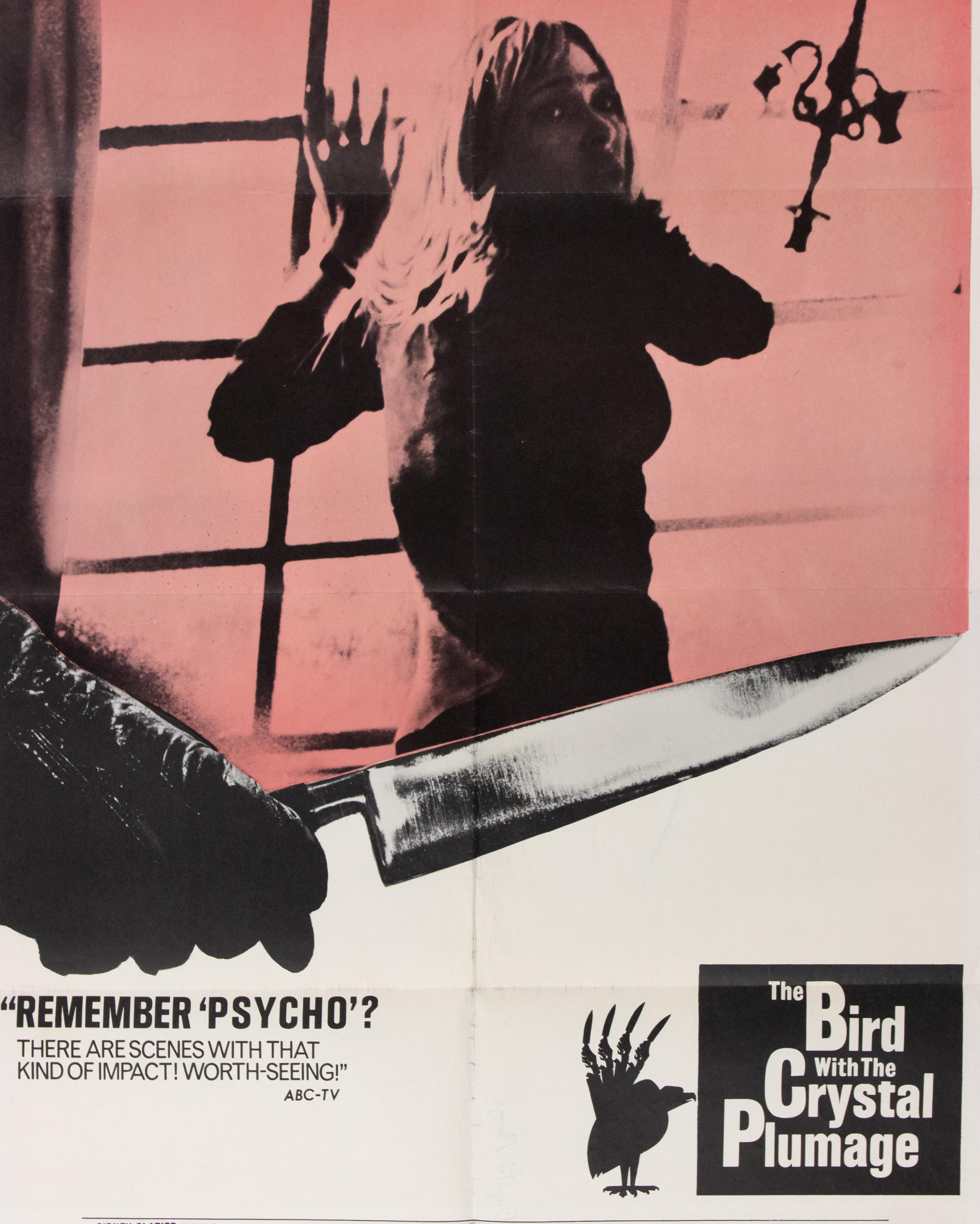 Der Vogel mit dem kristallenen Federkleid (L'uccello dalle piume di cristallo, 1970, USA (Italienisch) im Angebot