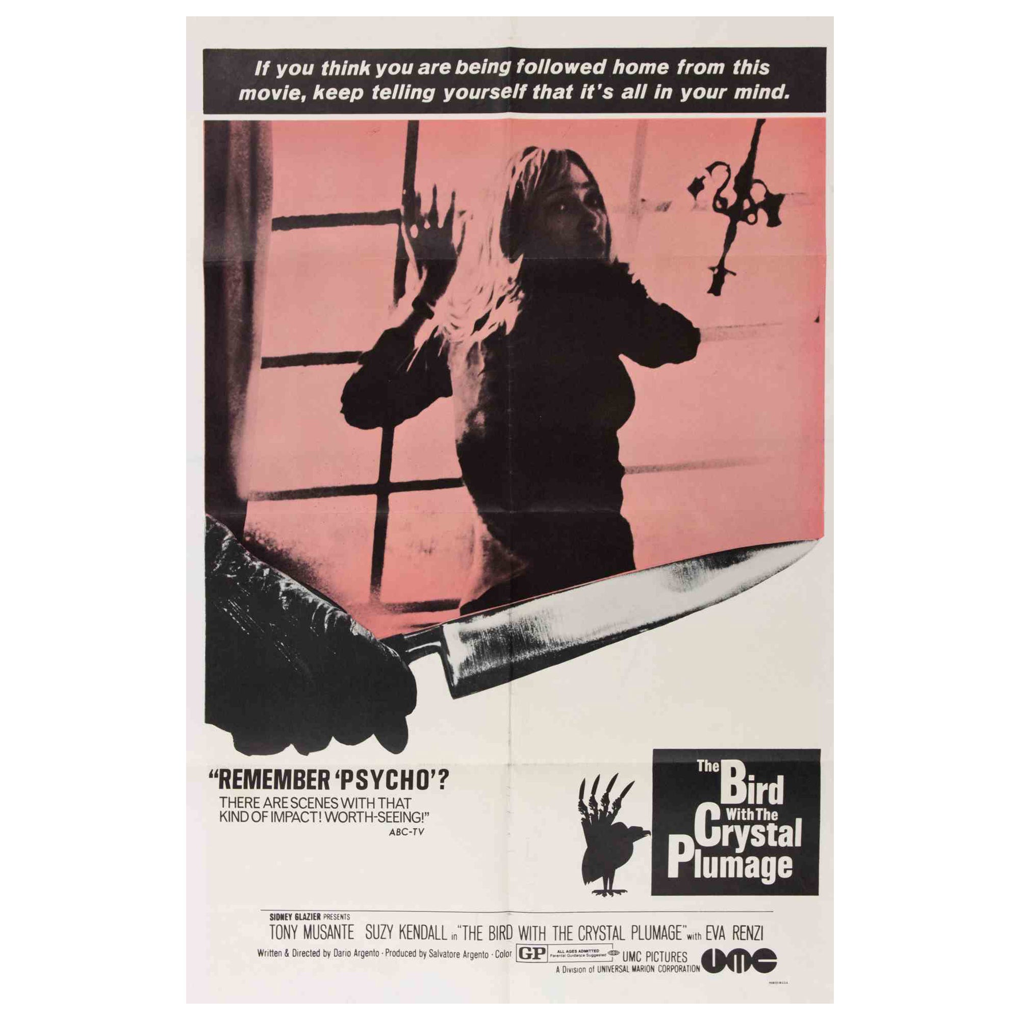 El pájaro del plumaje de cristal (L
uccello dalle piume di cristallo, 1970, EE.UU.)