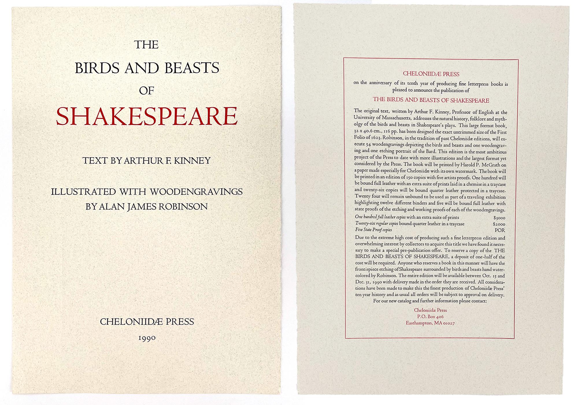 The Birds and Beasts of Shakespeare - an illustrated portfolio For Sale 7