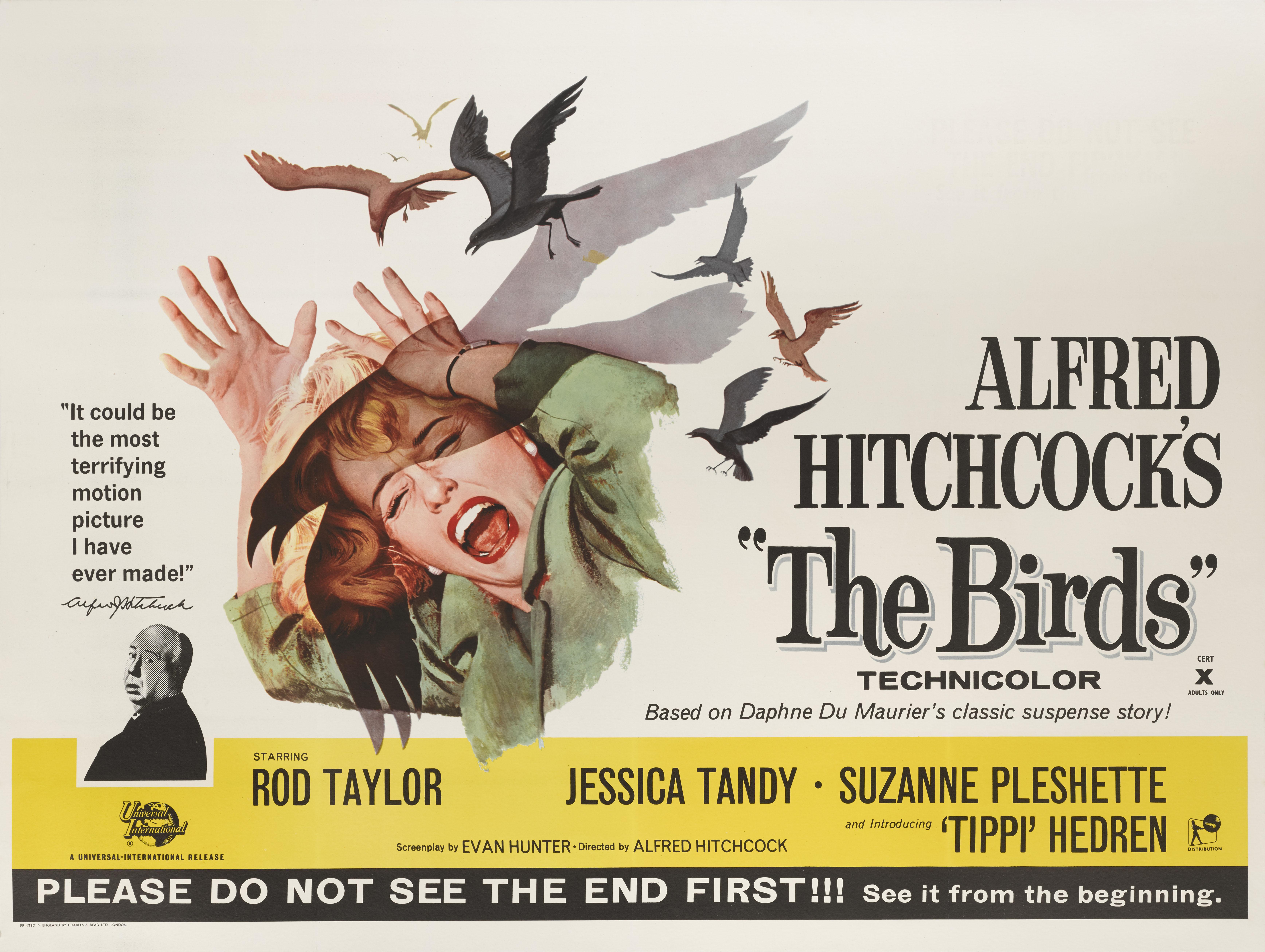 Originales britisches Filmplakat für Alfred Hitchcocks Horror- und Spannungsfilm von 1963
Die Vögel. In diesem Film spielten Tippi Hedren und Rod Taylor die Hauptrollen.
Dieses Plakat ist die Erhaltung Leinen zurück und würde in einem sehr starken