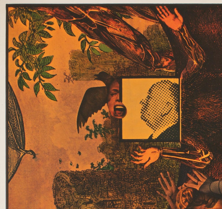 The Birds/Psycho Czech Film Movie Poster, Ziegler, 1970 Vintage Rare Hitchcock For Sale at 1stDibs