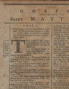 The Birth of Jesus, Matthew 1, 1791 King James 'Isaiah Thomas' Bible