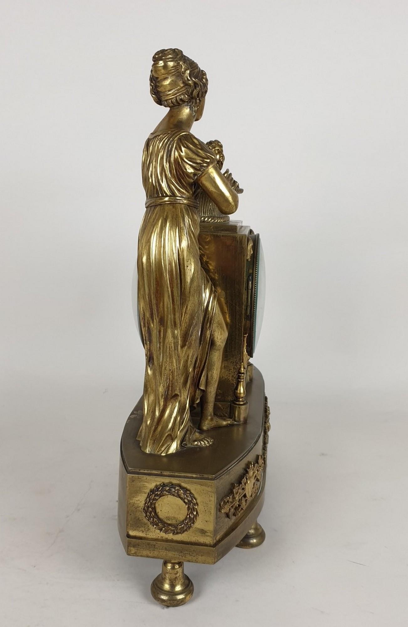 Birth of the King of Rome, Bronze Clock, 19th Century For Sale 8