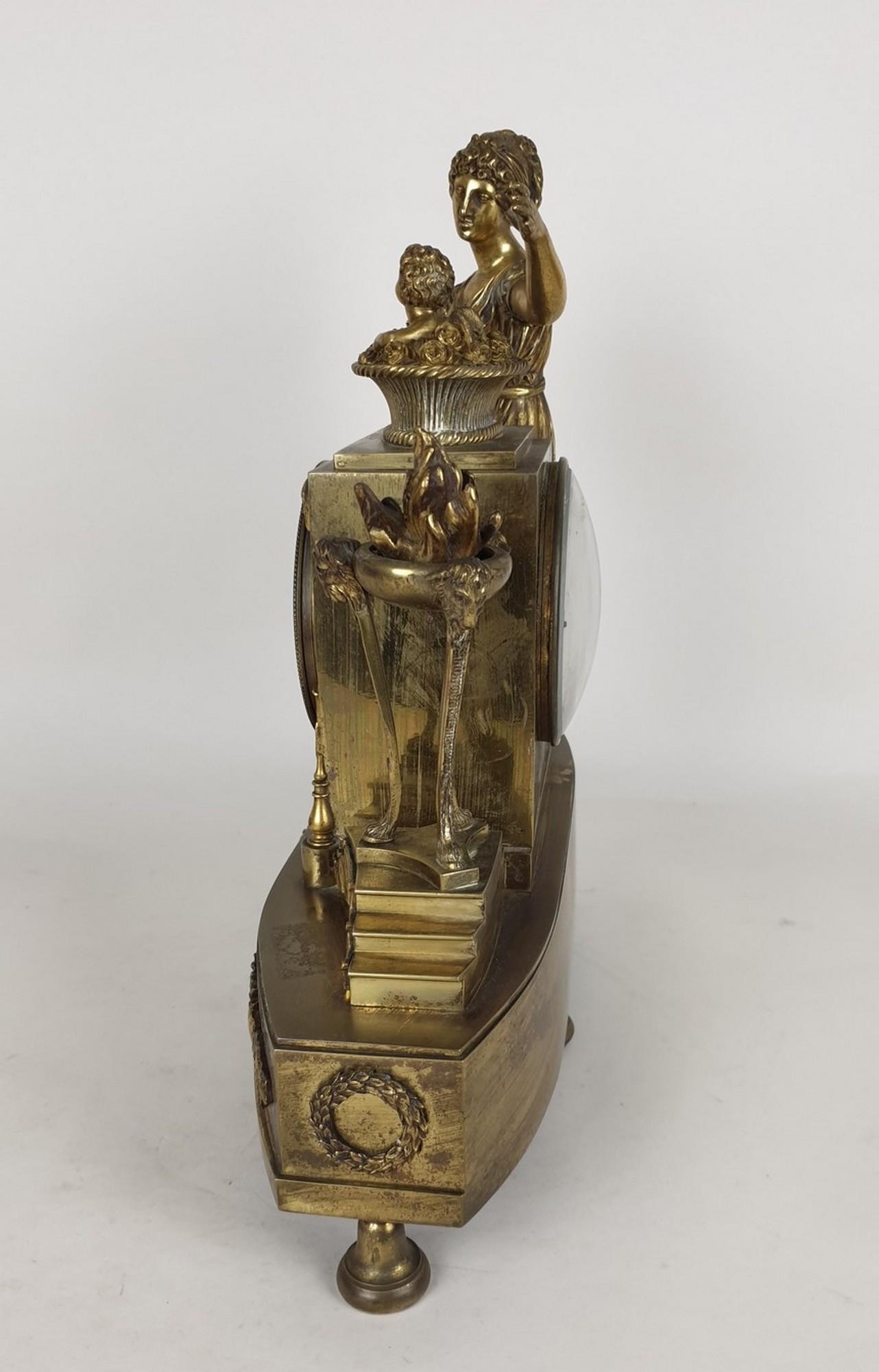 Birth of the King of Rome, Bronze Clock, 19th Century For Sale 10
