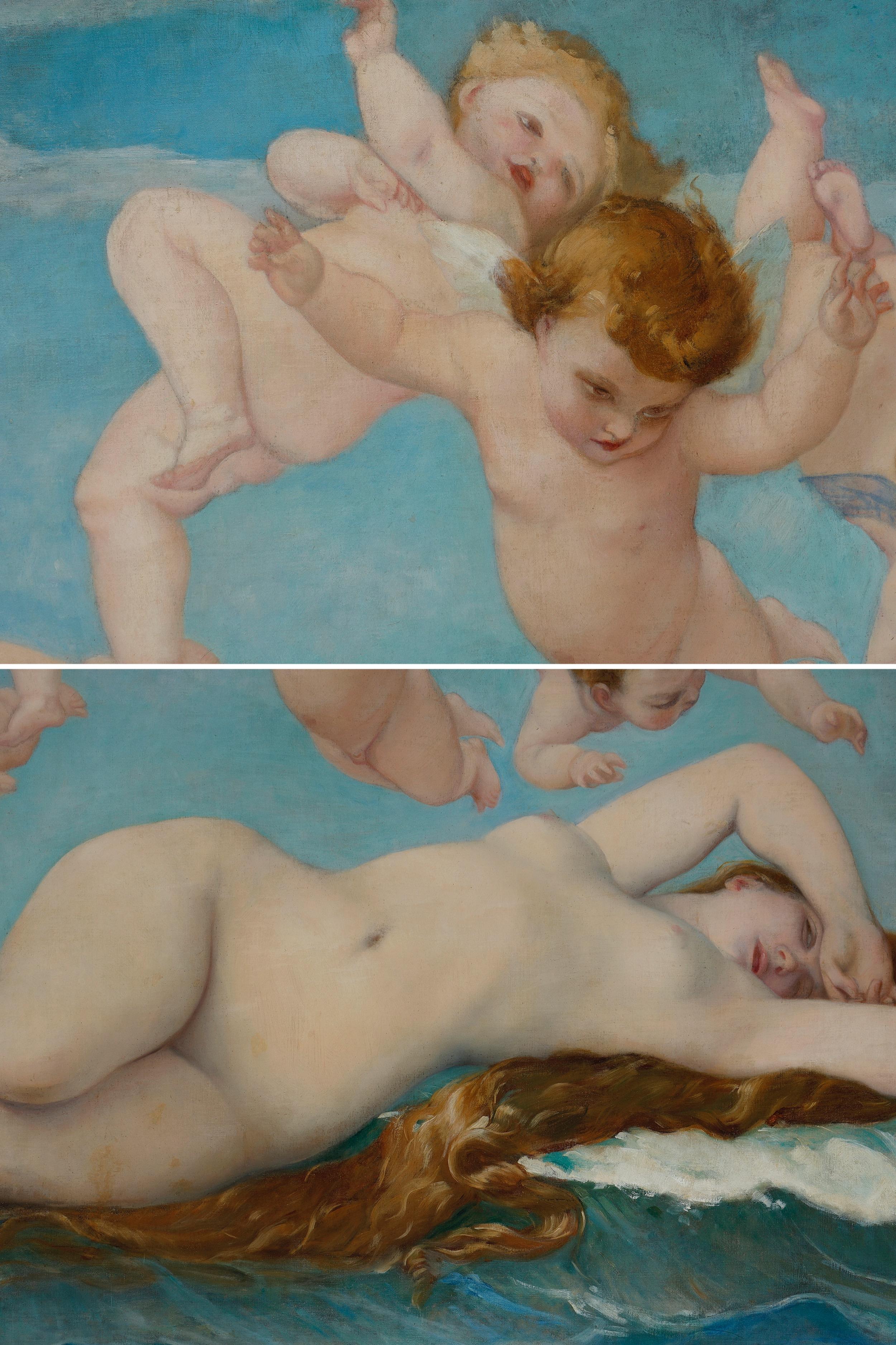 Français La naissance de Vénus d'Ernest Prunet (1840-1901) d'après Alexandre Cabanel en vente