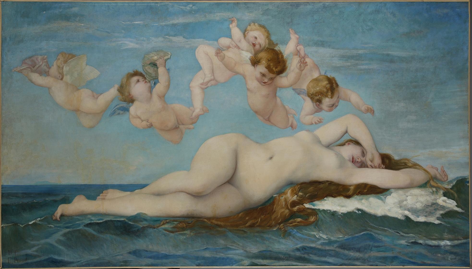 La naissance de Vénus d'Ernest Prunet (1840-1901) d'après Alexandre Cabanel Bon état - En vente à Paris, FR
