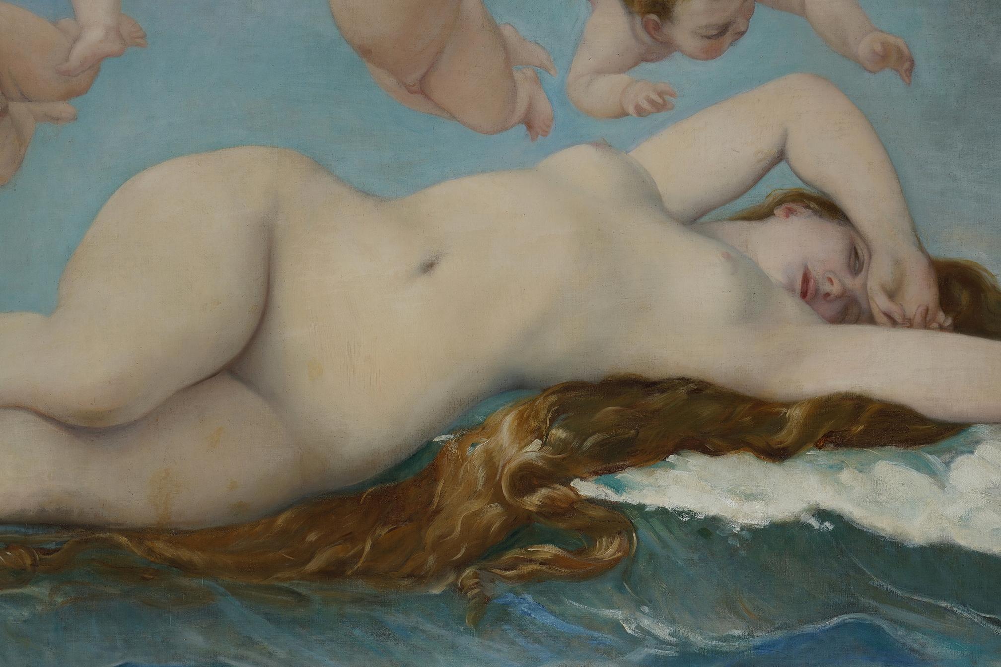 Fin du XIXe siècle La naissance de Vénus d'Ernest Prunet (1840-1901) d'après Alexandre Cabanel en vente