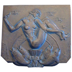 "The Birth of Venus"  Important Art Deco Panel