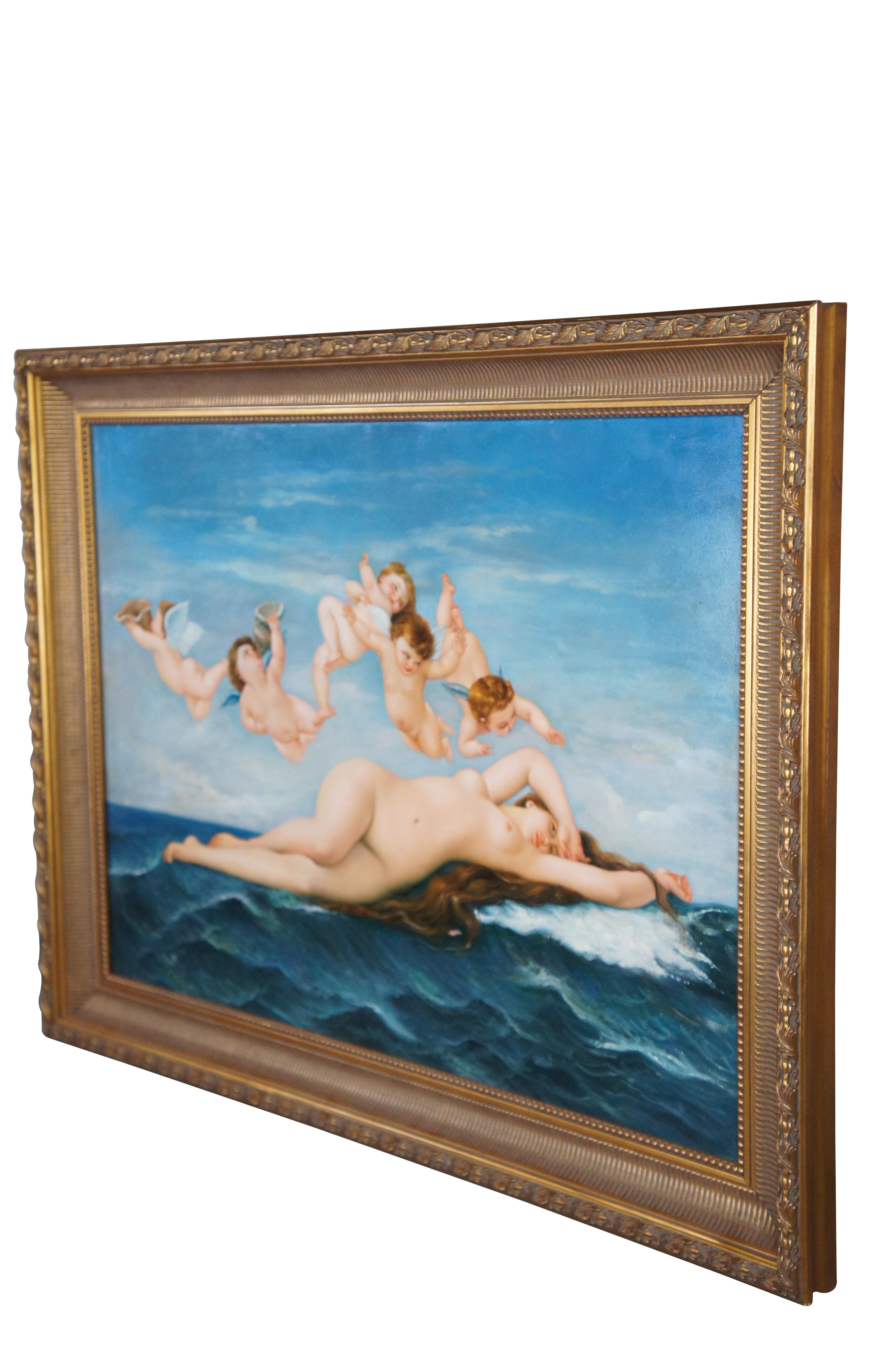 Neoclassical The Birth of Venus Oil Painting Alexandre Cabanel Nude Nymph Cherubs Ocean 55