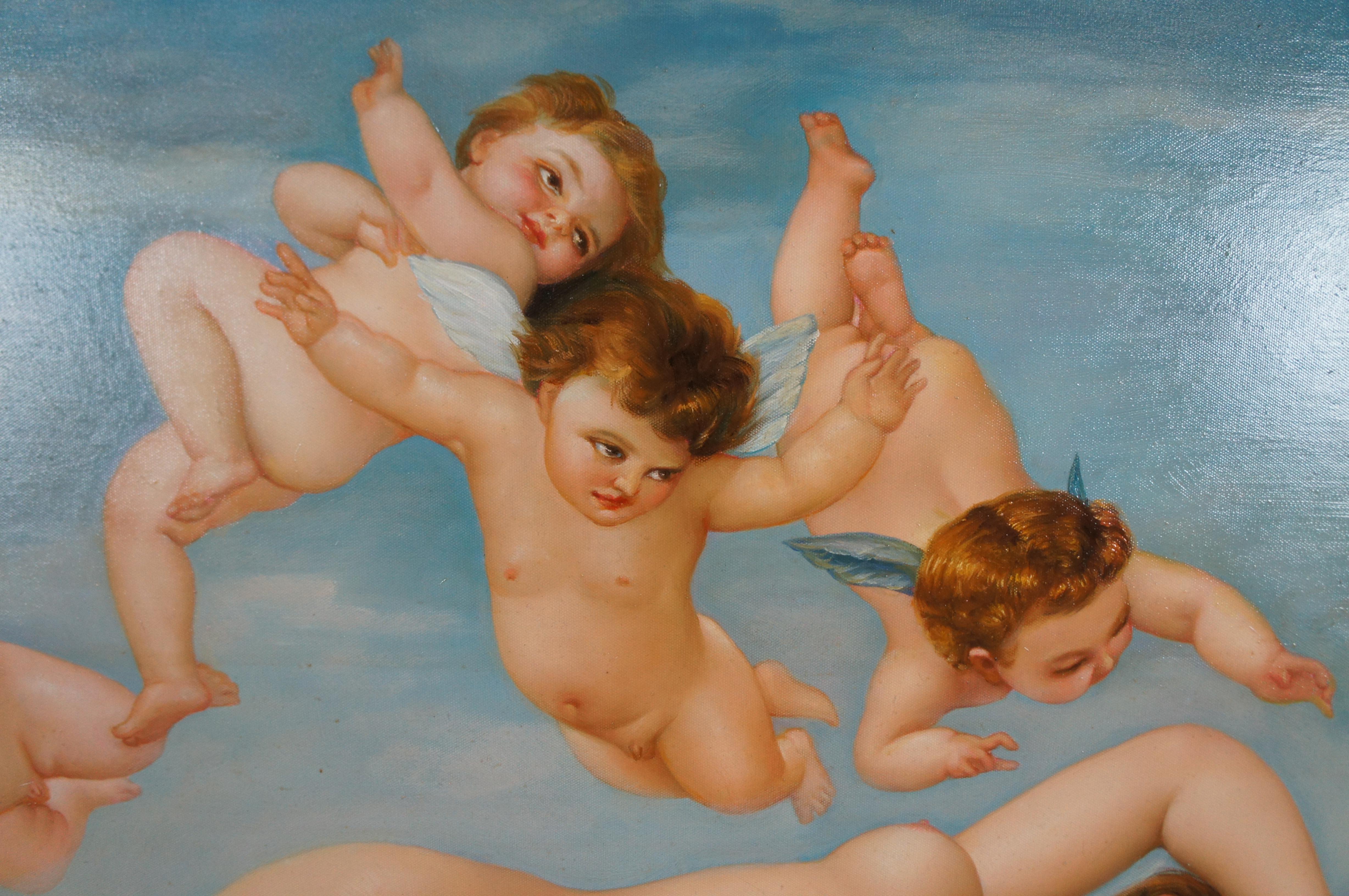 Canvas The Birth of Venus Oil Painting Alexandre Cabanel Nude Nymph Cherubs Ocean 55