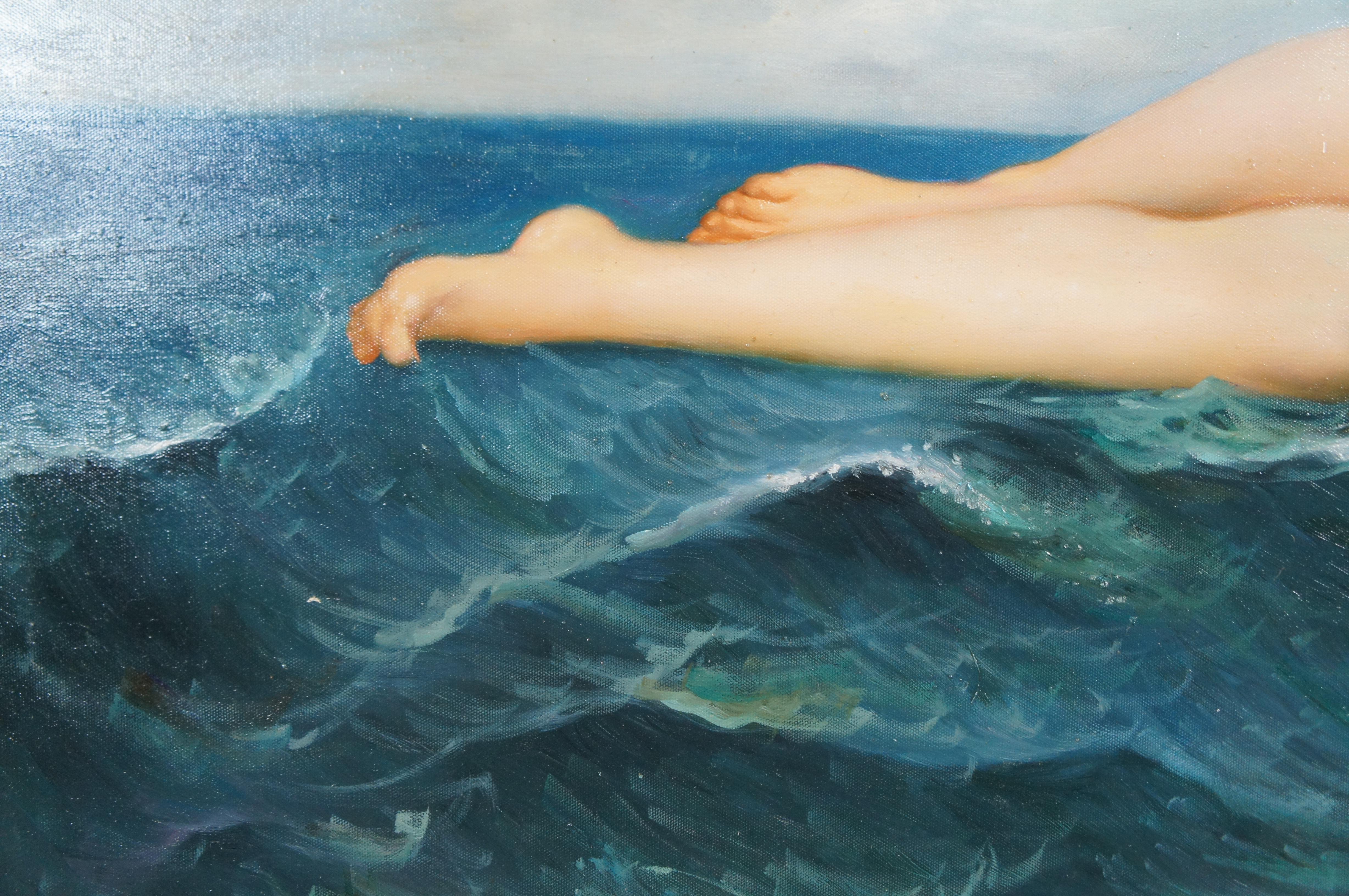 The Birth of Venus Oil Painting Alexandre Cabanel Nude Nymph Cherubs Ocean 55