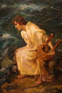 The Birth of Venus, Painting Signed Jules Alphonse TOULOT, 1903