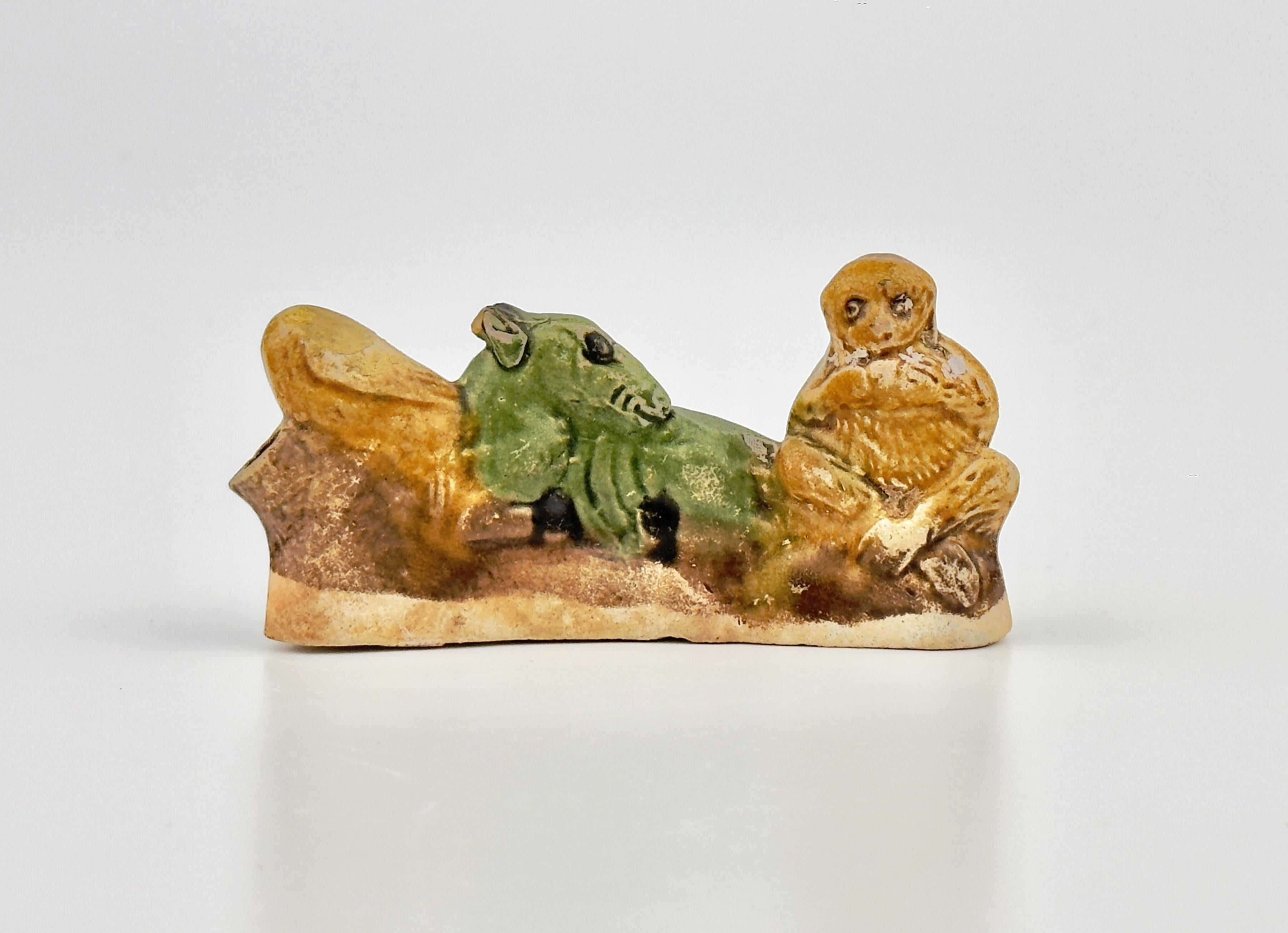 The Biscuit 'Three Friends' Brush Rest c1725, Qing Dynasty, Yongzheng Era For Sale 3
