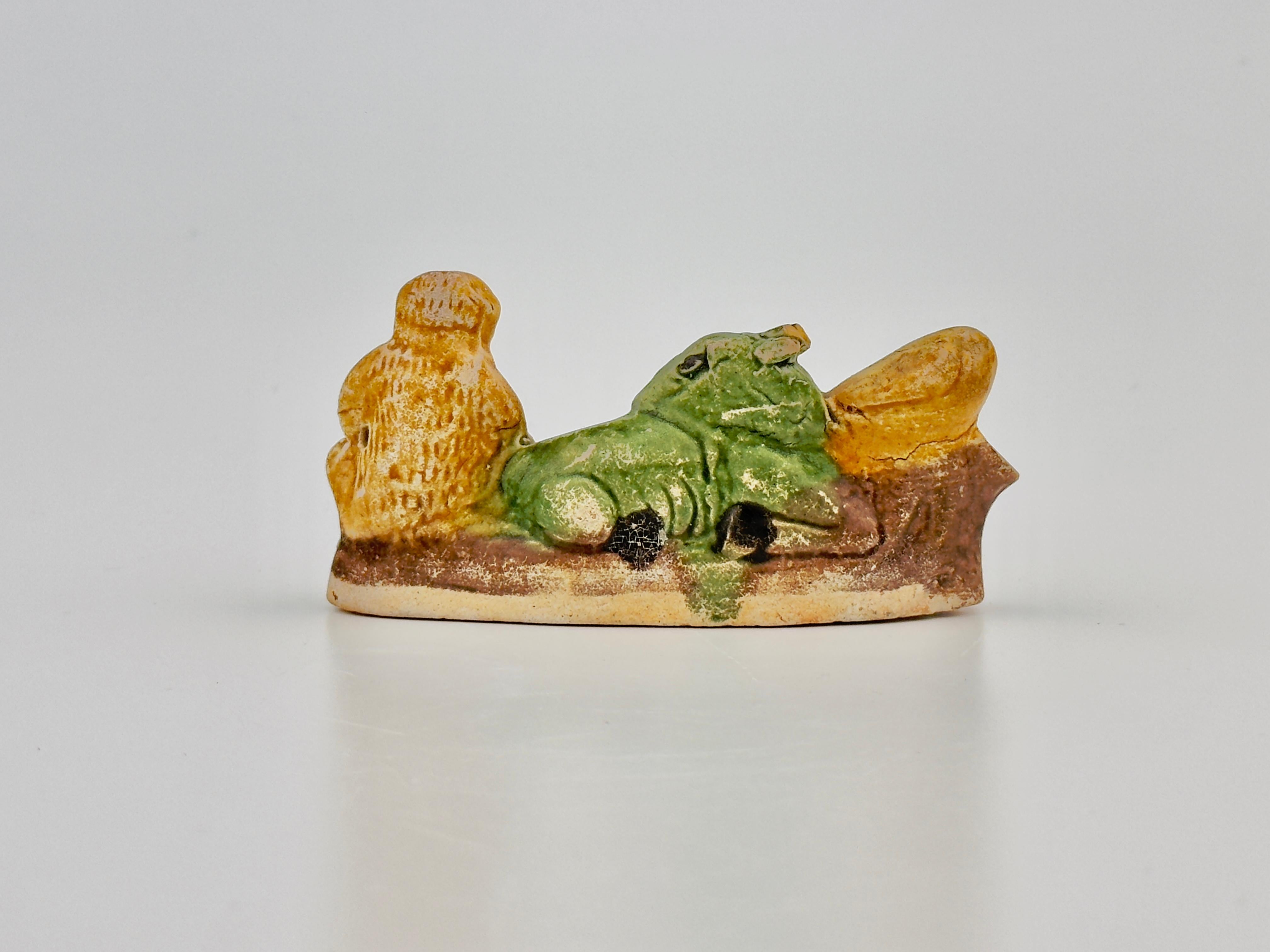 Pottery The Biscuit 'Three Friends' Brush Rest c1725, Qing Dynasty, Yongzheng Era For Sale
