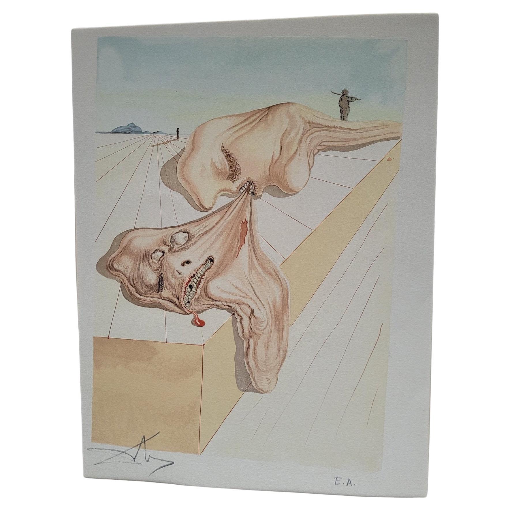 "the Bite By Gianni Schicchi", Lithograph, Dali, 20th Century For Sale