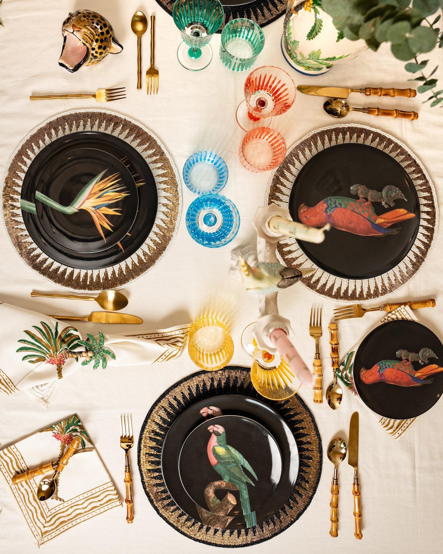 Moderne Assiette à salade The Black Collection - Ensemble de 4 pièces en vente