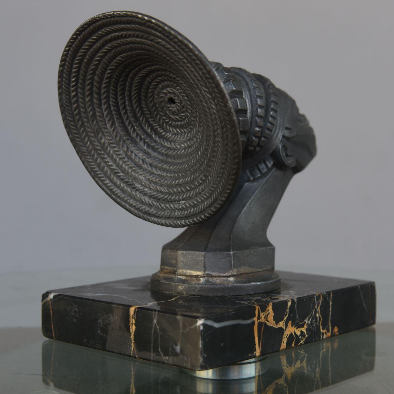 The Black Cruise Radiator Cap by François Victor Bazin In Fair Condition In Marseille, FR