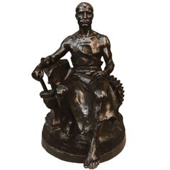 "The Blacksmith", a Bronze Sculpture by Hans Müller