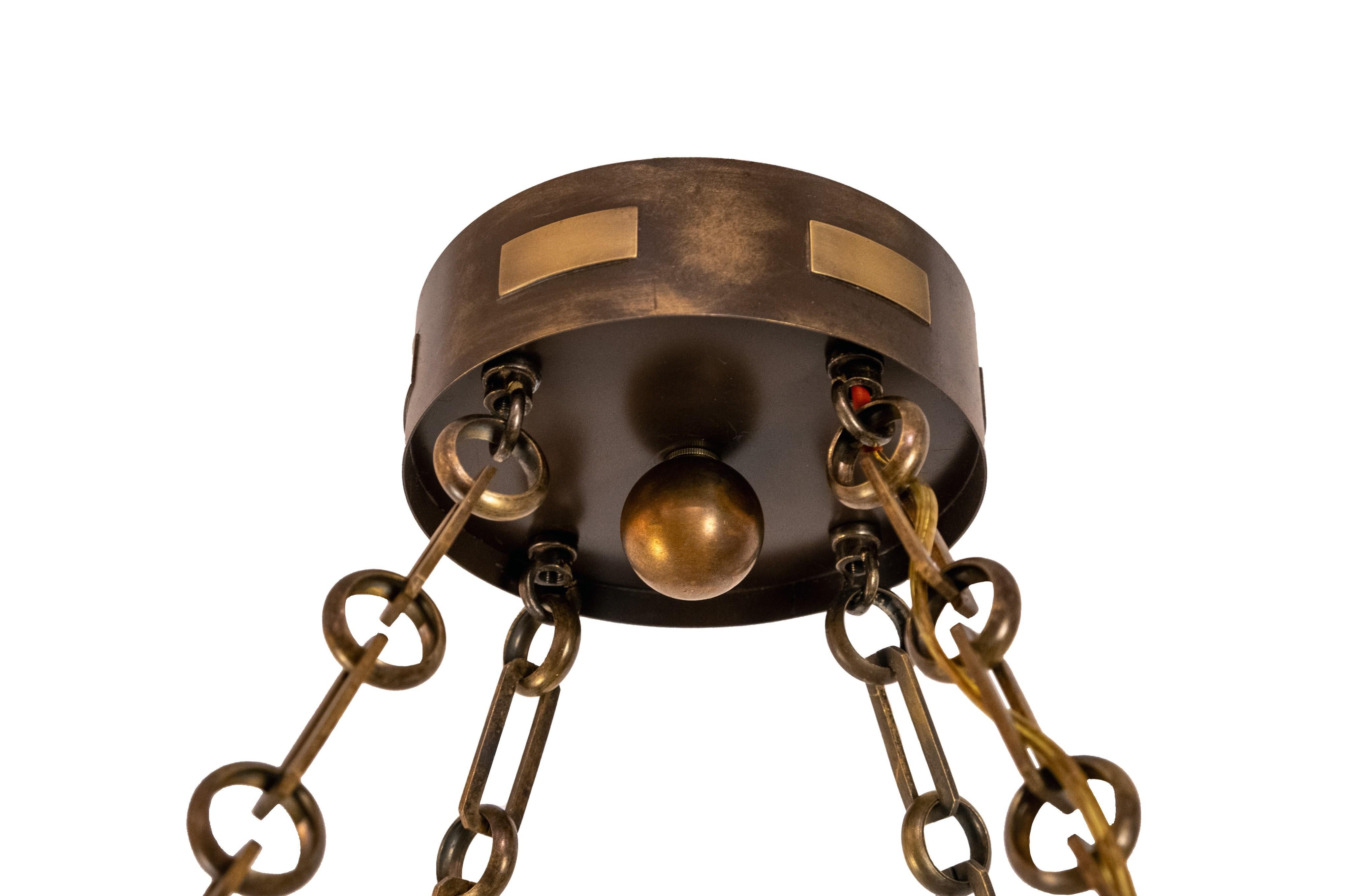 Brass The Blazon Pendant by David Duncan Studio For Sale