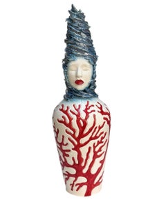 The Blue Coiled Siren, Unique handmade in Italy piece, Ceramic, Handcrafted 2026