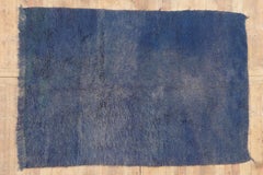 The Blue Horizon: A Vintage Beni Mrirt Moroccan Masterpiece of Quiet Reflection