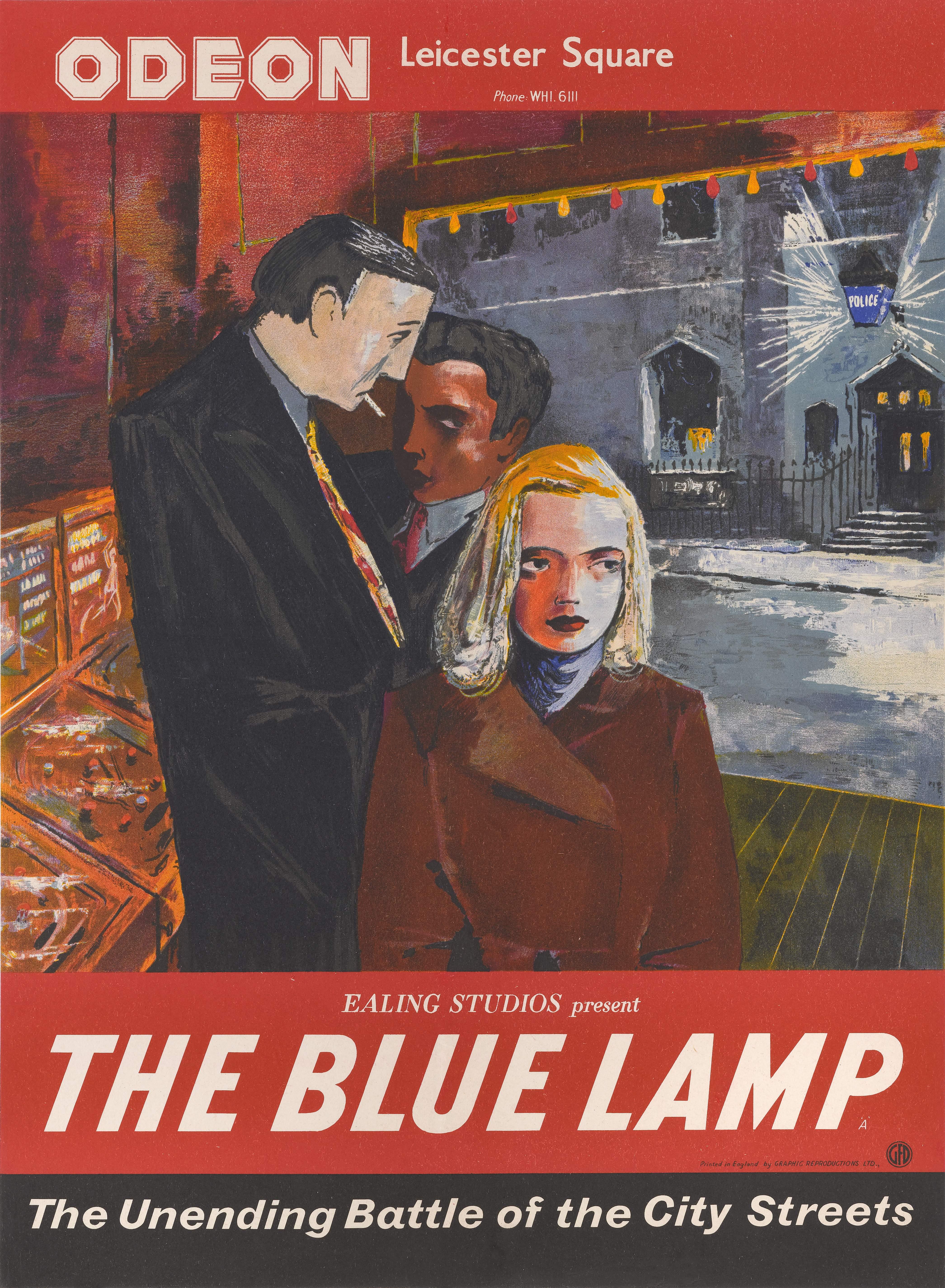 Blaue Lampe in Blau (Britisch) im Angebot