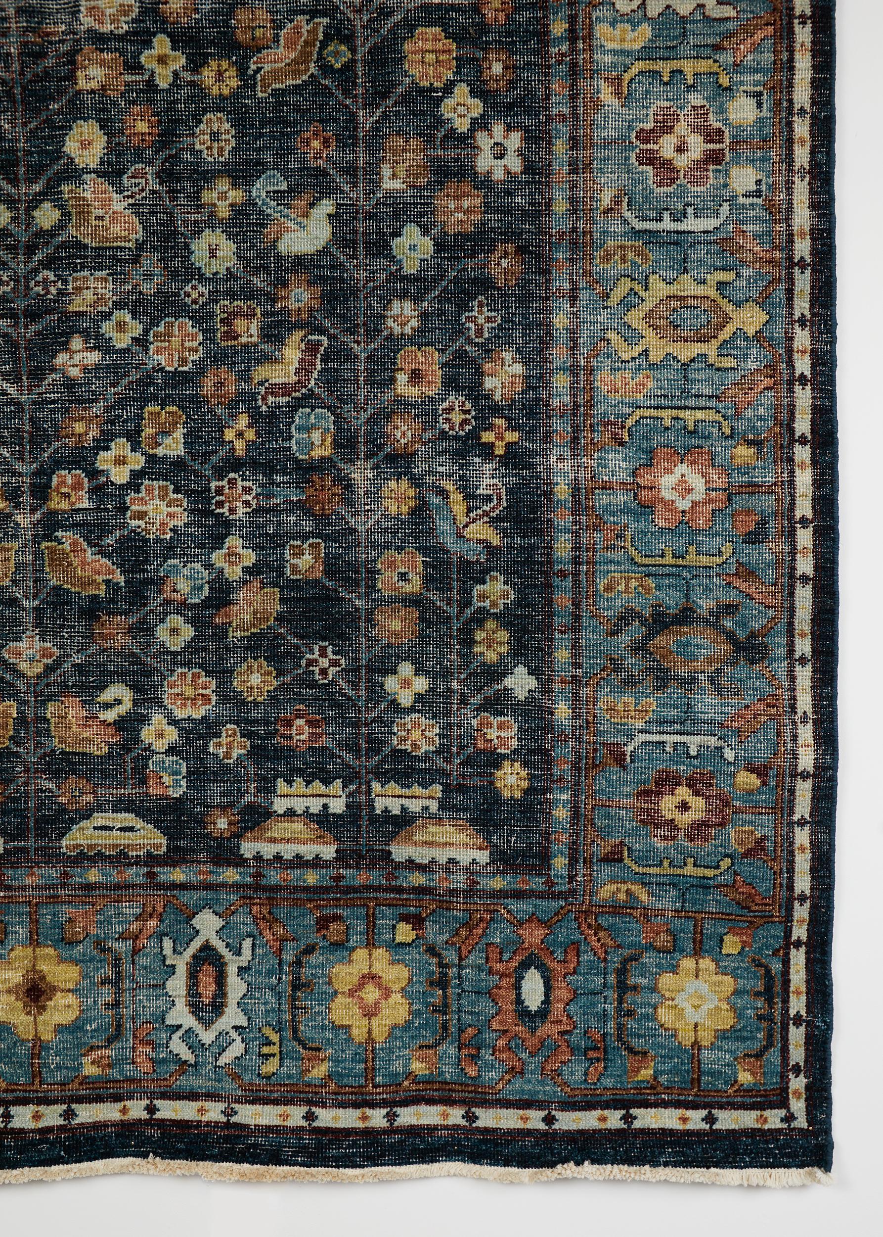 The Blue Moon Rug

A hand-knotted, 100% Ghazni Wool rug.

Made in Pakistan. 

This rug was designed to capture the spirit of one fine day in August, biking through the fields of Alentejo at dusk. Brushing up against wildflowers bathed in soft, cool