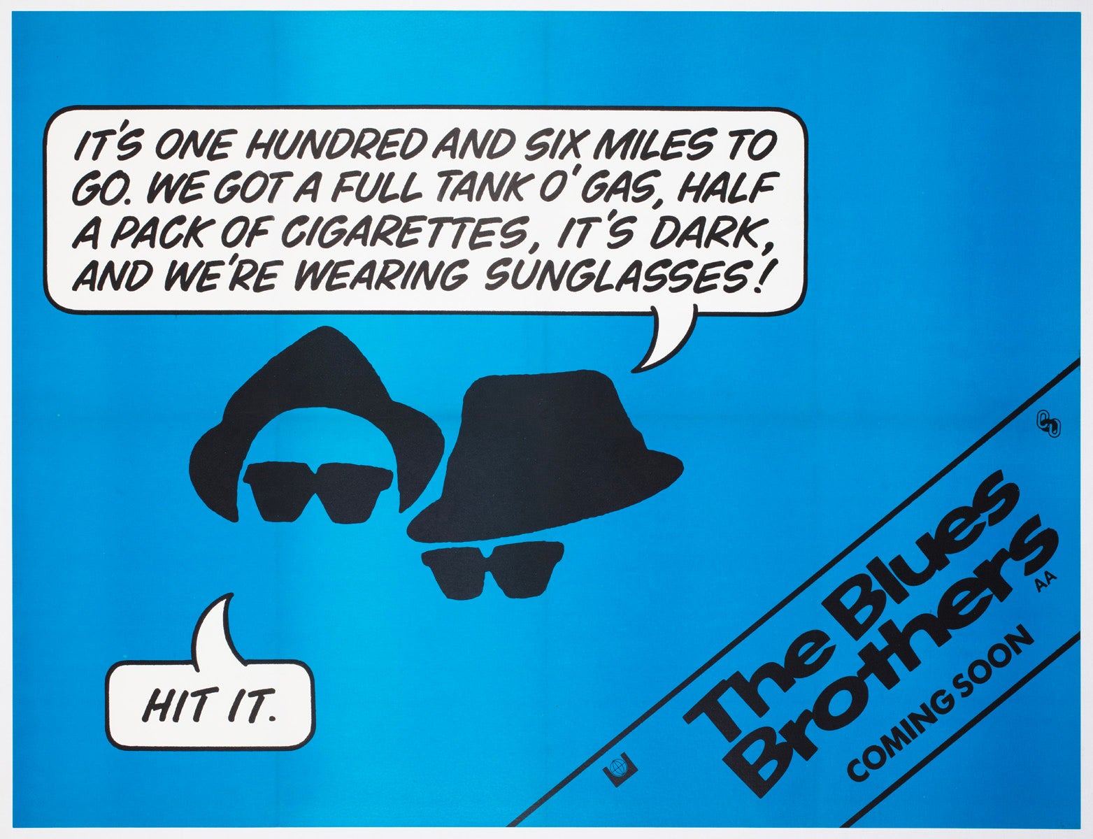 The Blues Brothers 1980 UK Quad Advance Film Poster
