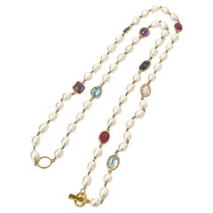 Anhänger Bochic "Capri" Opal & Multi Fancy Saphir Set in 22K Gold & Silber