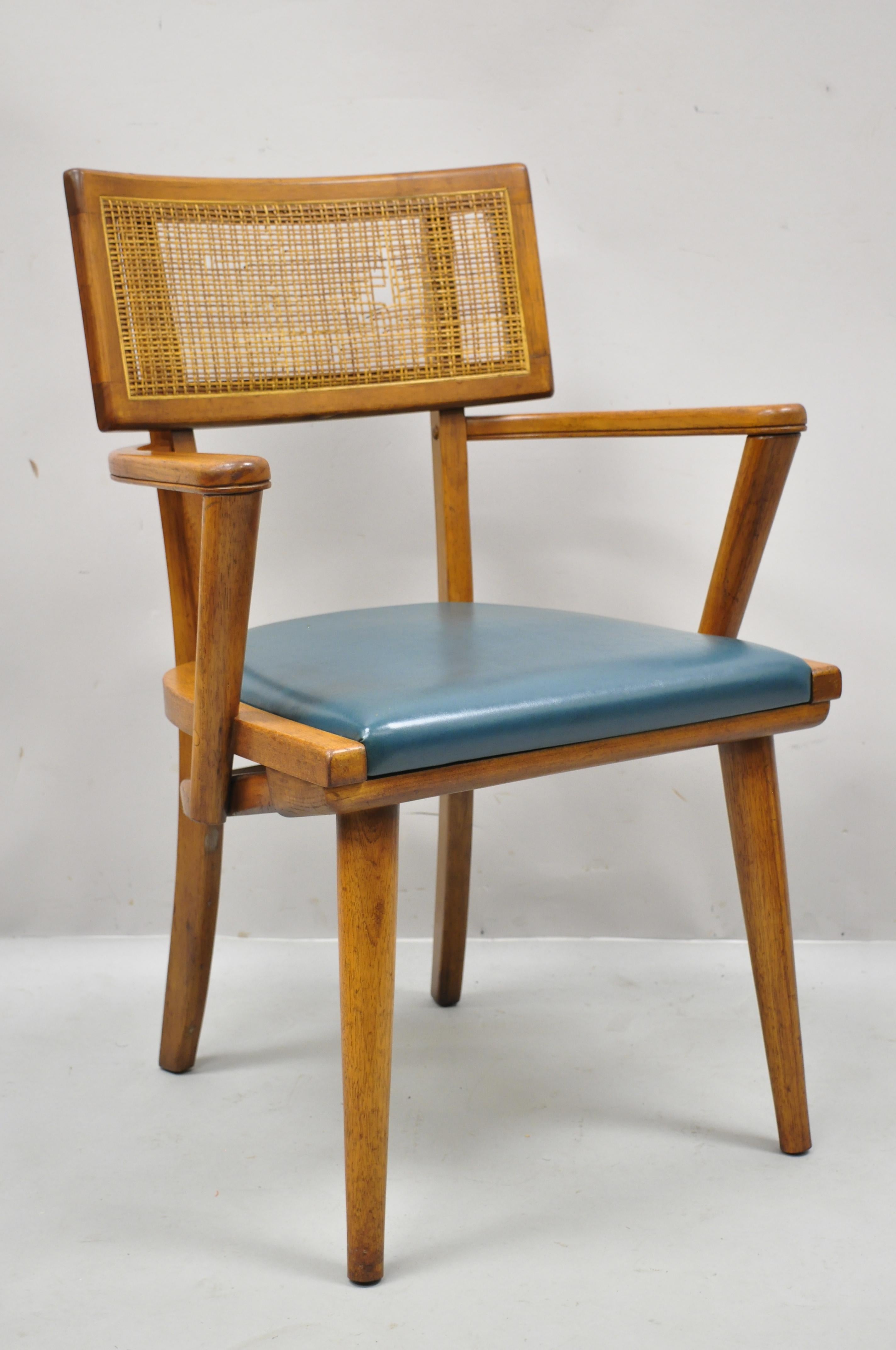 The Boling Changebak chair walnut cane back mid century by Boling Chair Co. (A). Item features cane back, 