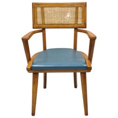 Retro The Boling Changebak Chair Walnut Cane Back Mid Century by Boling Chair Co. 'A'