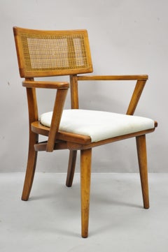 Boling Changebak Chair Walnut Cane Back Mid Century by Boling Chair Co. 'B'