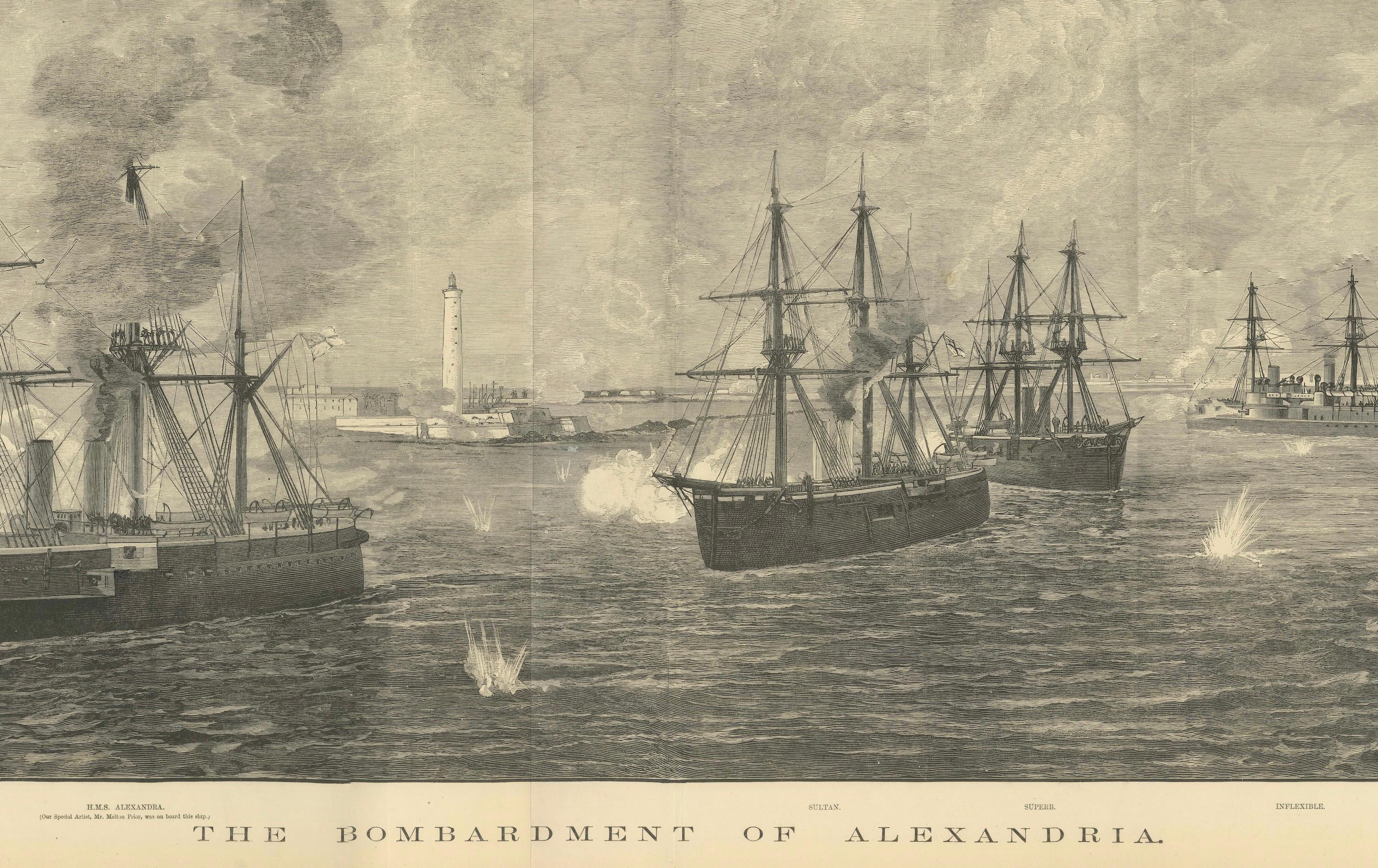 The Bombardment of Alexandria – Illustrated London News, July 22, 1882