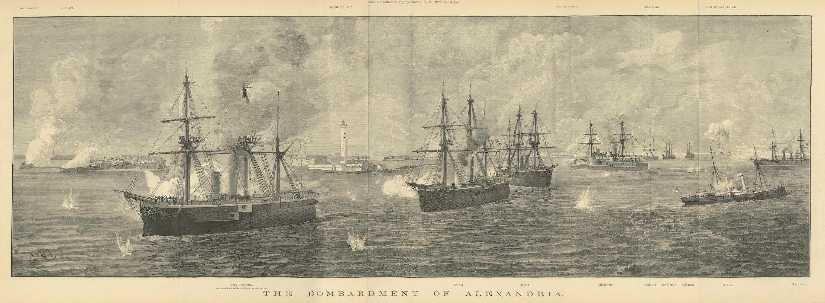 The Bombardment of Alexandria – Illustrated London News, July 22, 1882