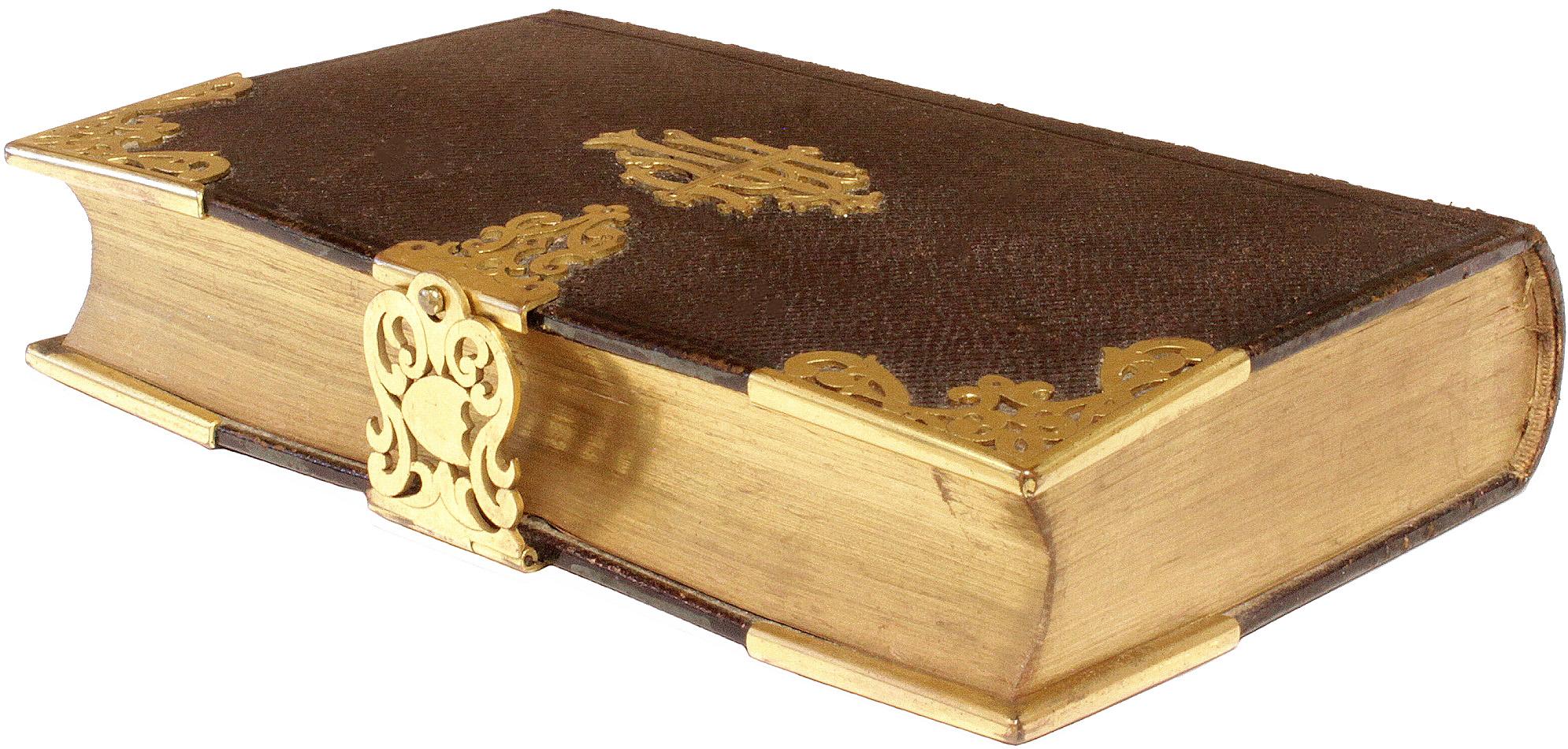 The Book of Common Prayer - 1844 - IN A FINE BRASS MOUNTED LEATHER BINDING ! In Good Condition In Hillsborough, NJ