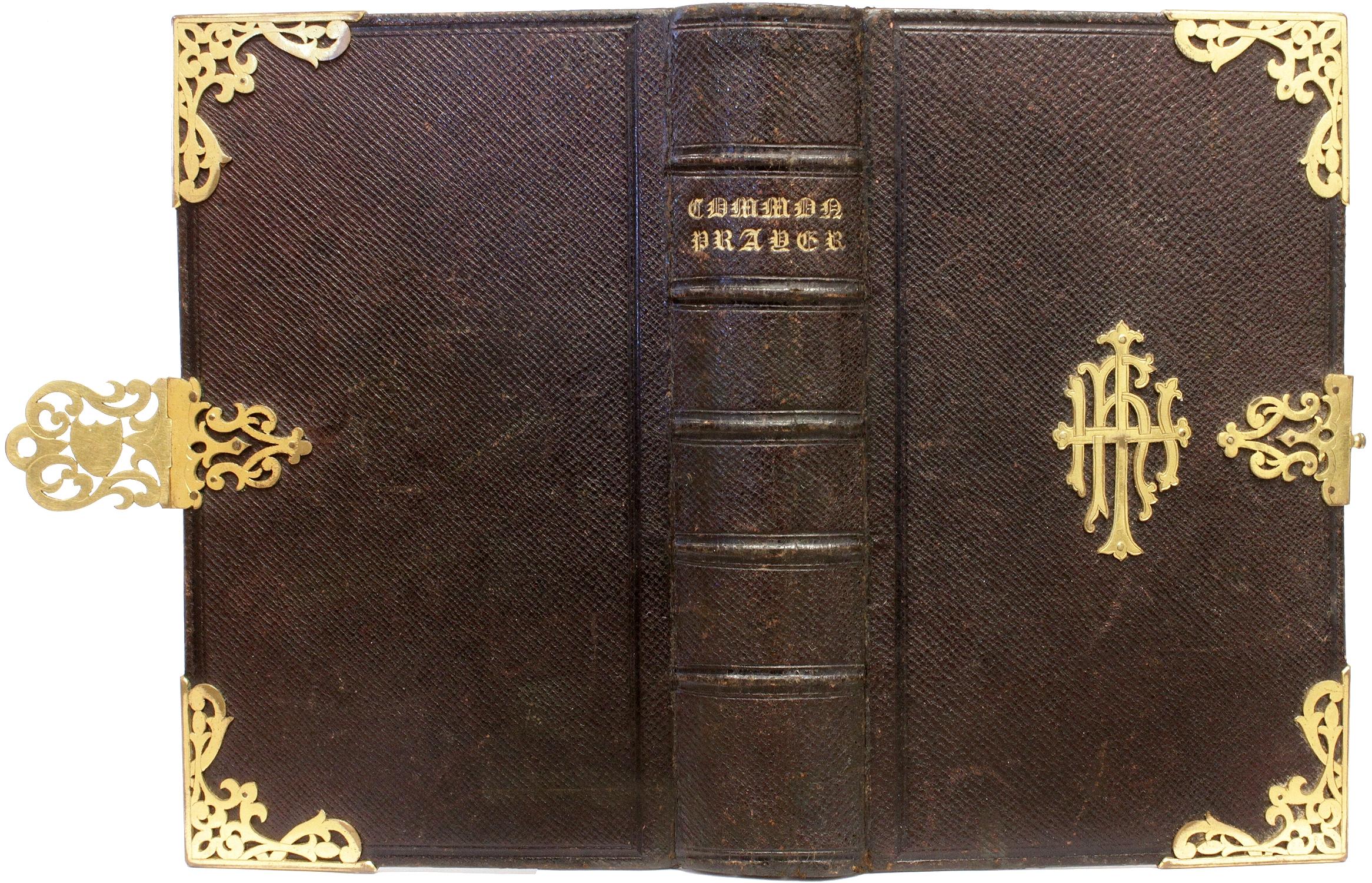 Mid-19th Century The Book of Common Prayer - 1844 - IN A FINE BRASS MOUNTED LEATHER BINDING !