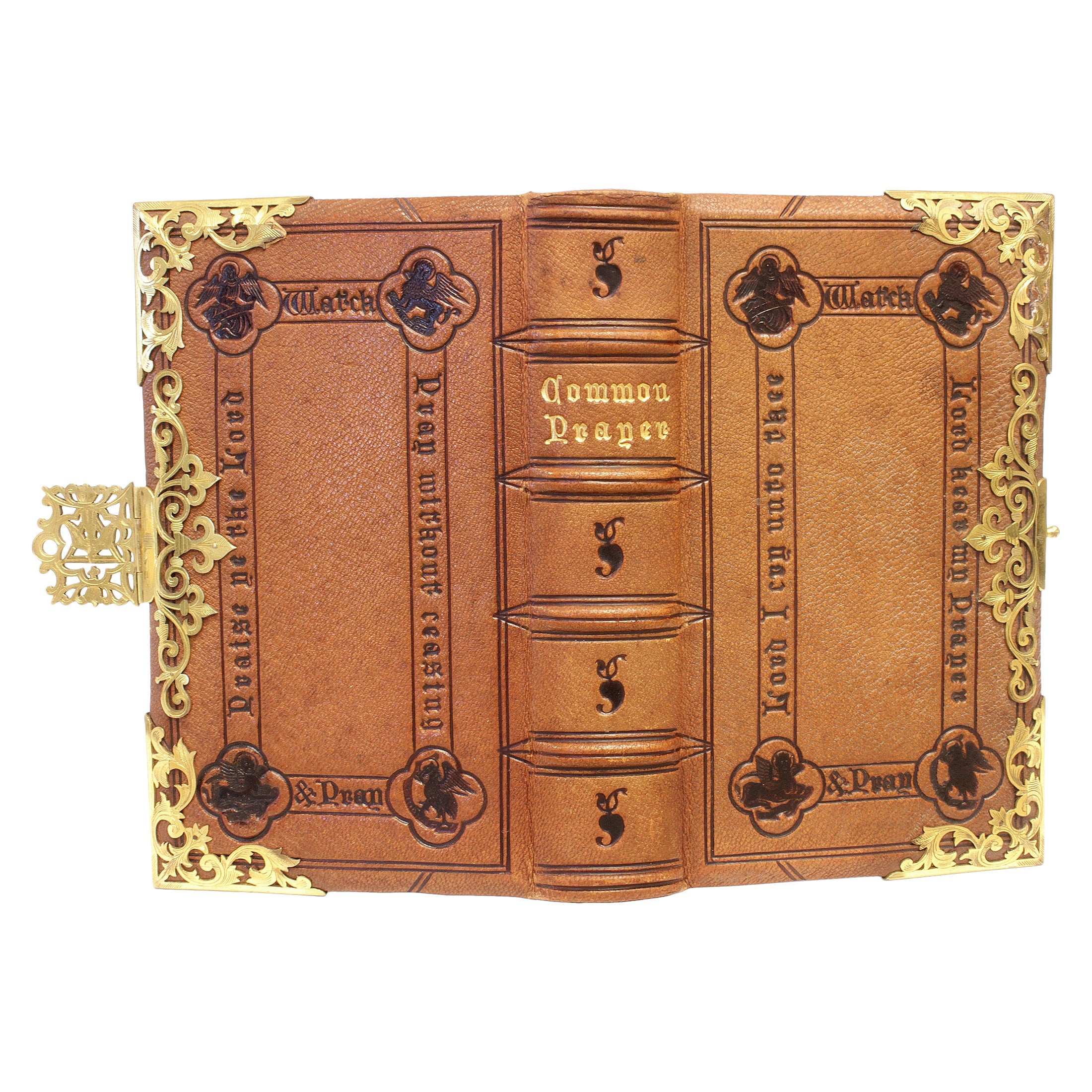 The Book of Common Prayer - 1852 - DANS UNE BELLE RELIURE EN CUIR MONTÉE SUR BRAS !