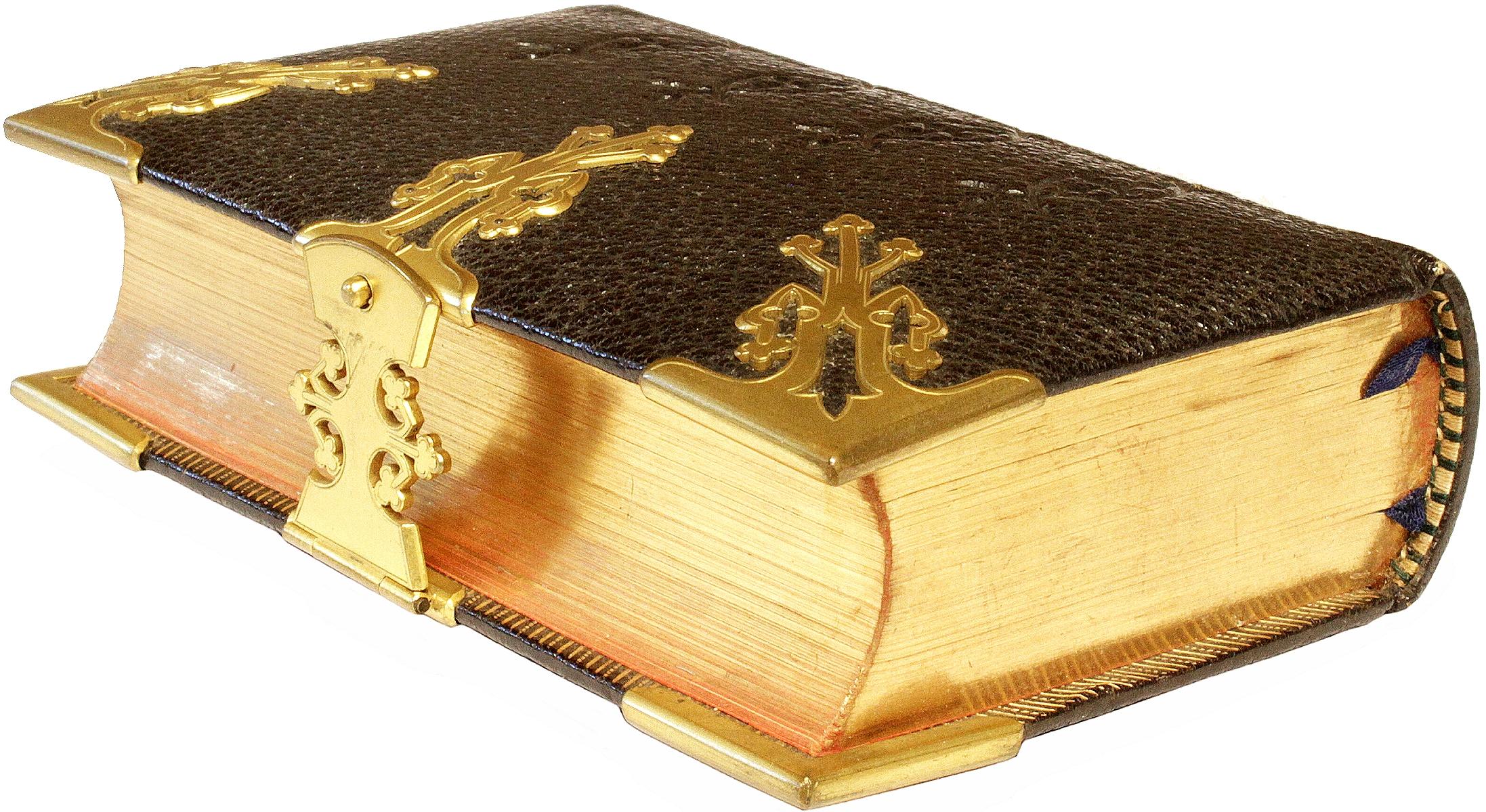 The Book of Common Prayer - 1865 - IN A FINE BRASS MOUNTED LEATHER BINDING ! In Good Condition For Sale In Hillsborough, NJ