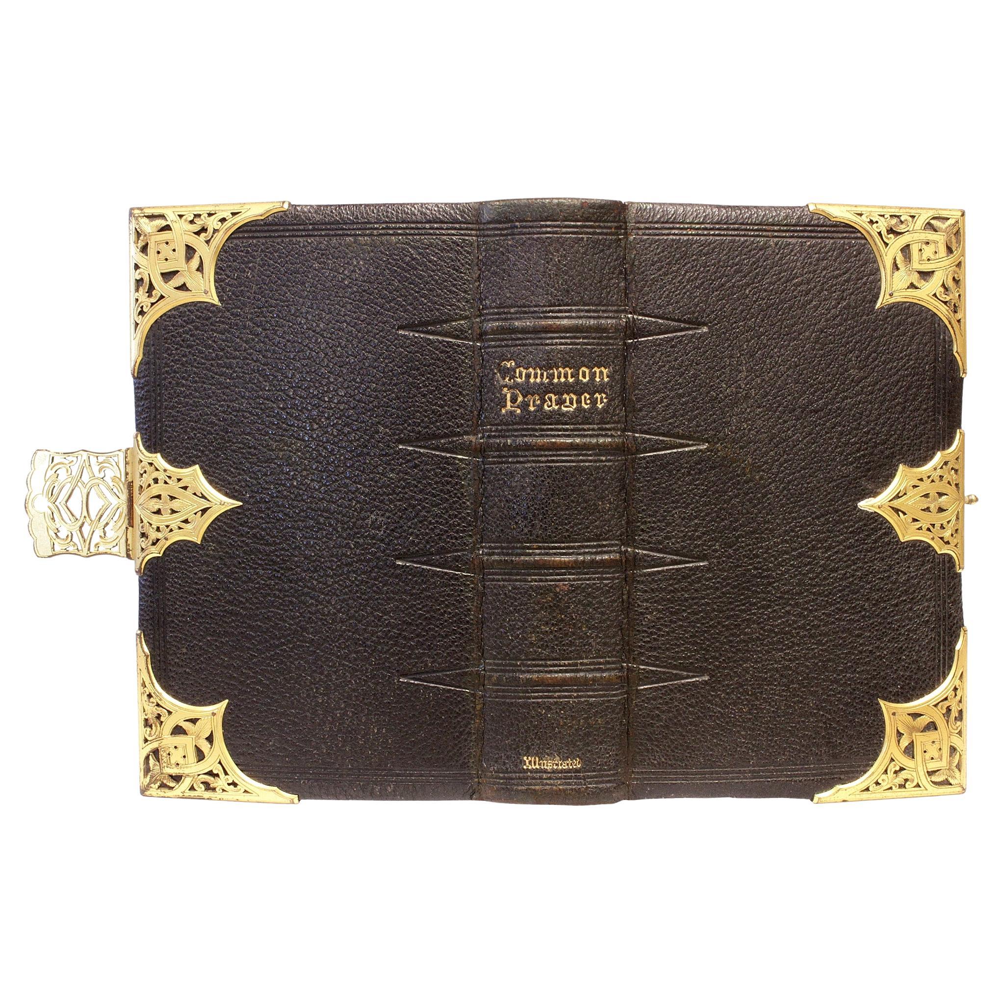 The Book of Common Prayer - 1871 - IN A FINE BRASS MOUNTED LEATHER BINDING !