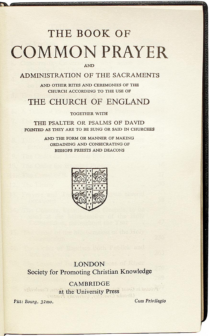 Mid-20th Century The Book Of Common Prayer - 1960 - IN A SCARCE EARLY BINDING BY PHILIP SMITH ! For Sale