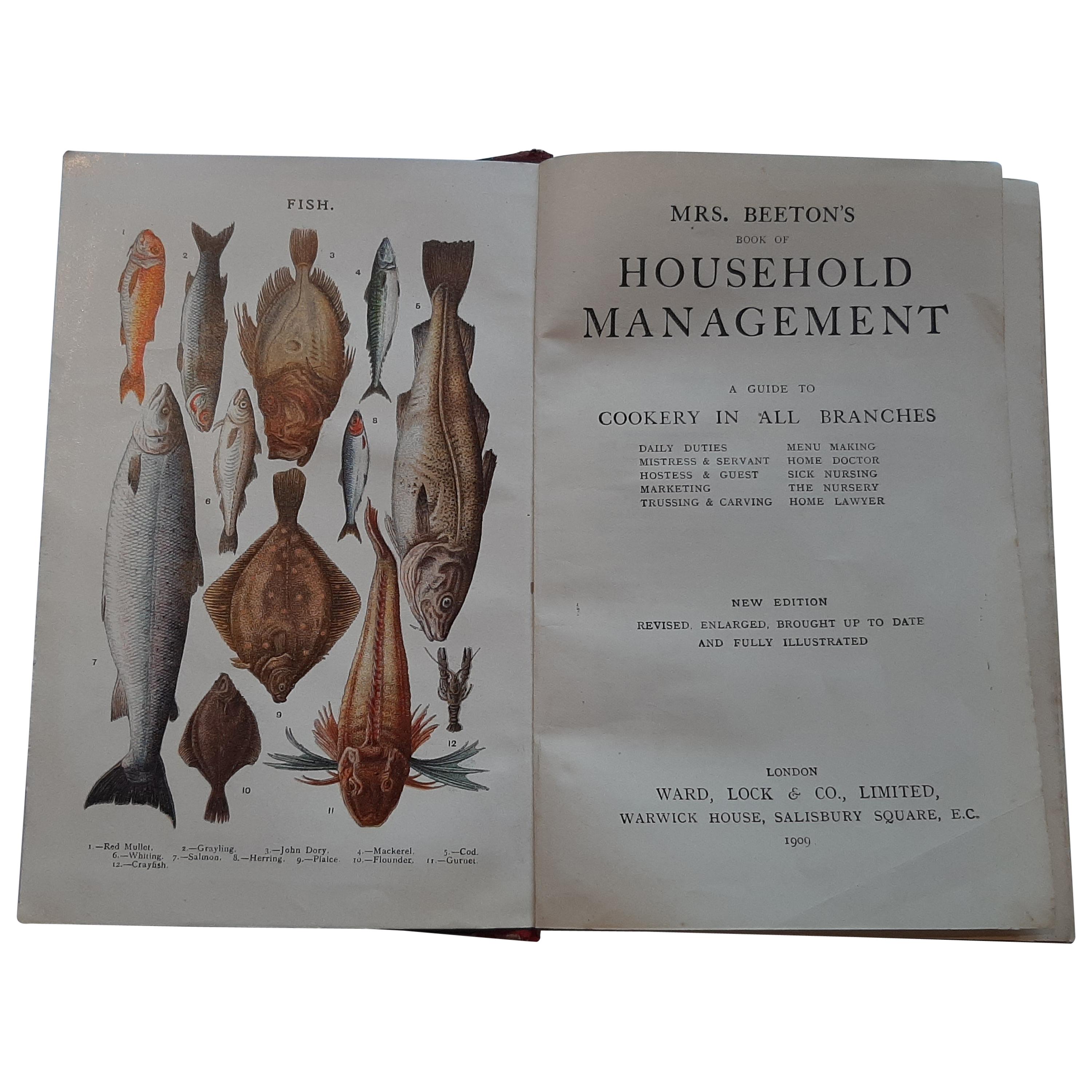 The Book of Household Management '1909 Edition' by Beeton For Sale