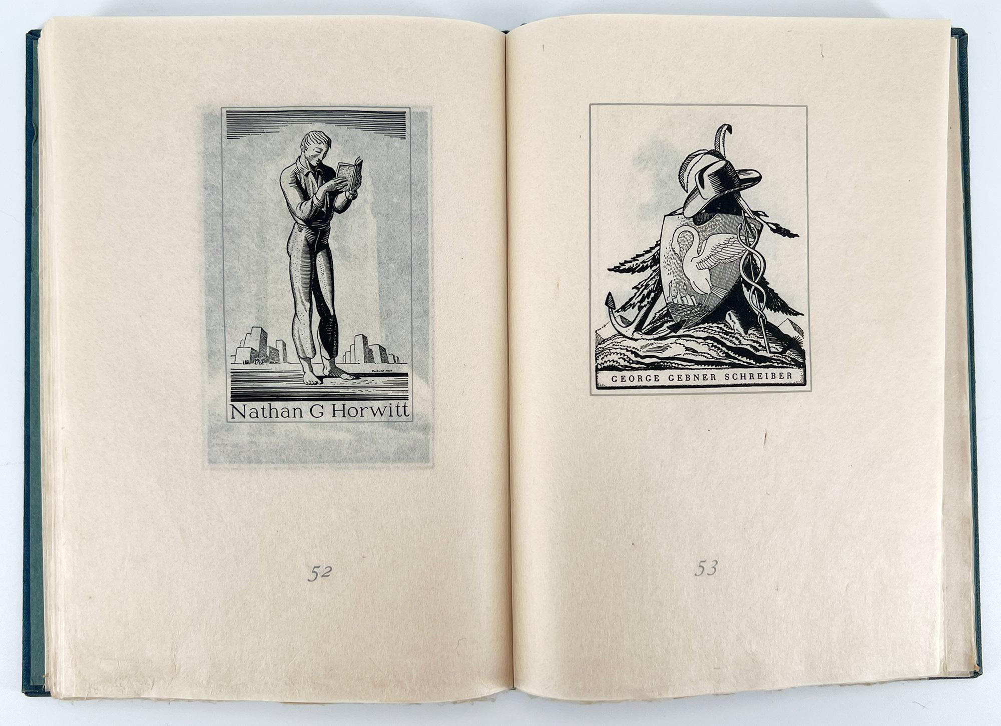 The Bookplates & Marks of Rockwell Kent; With a preface by the Artist, SIGNED In Excellent Condition For Sale In Middletown, NY