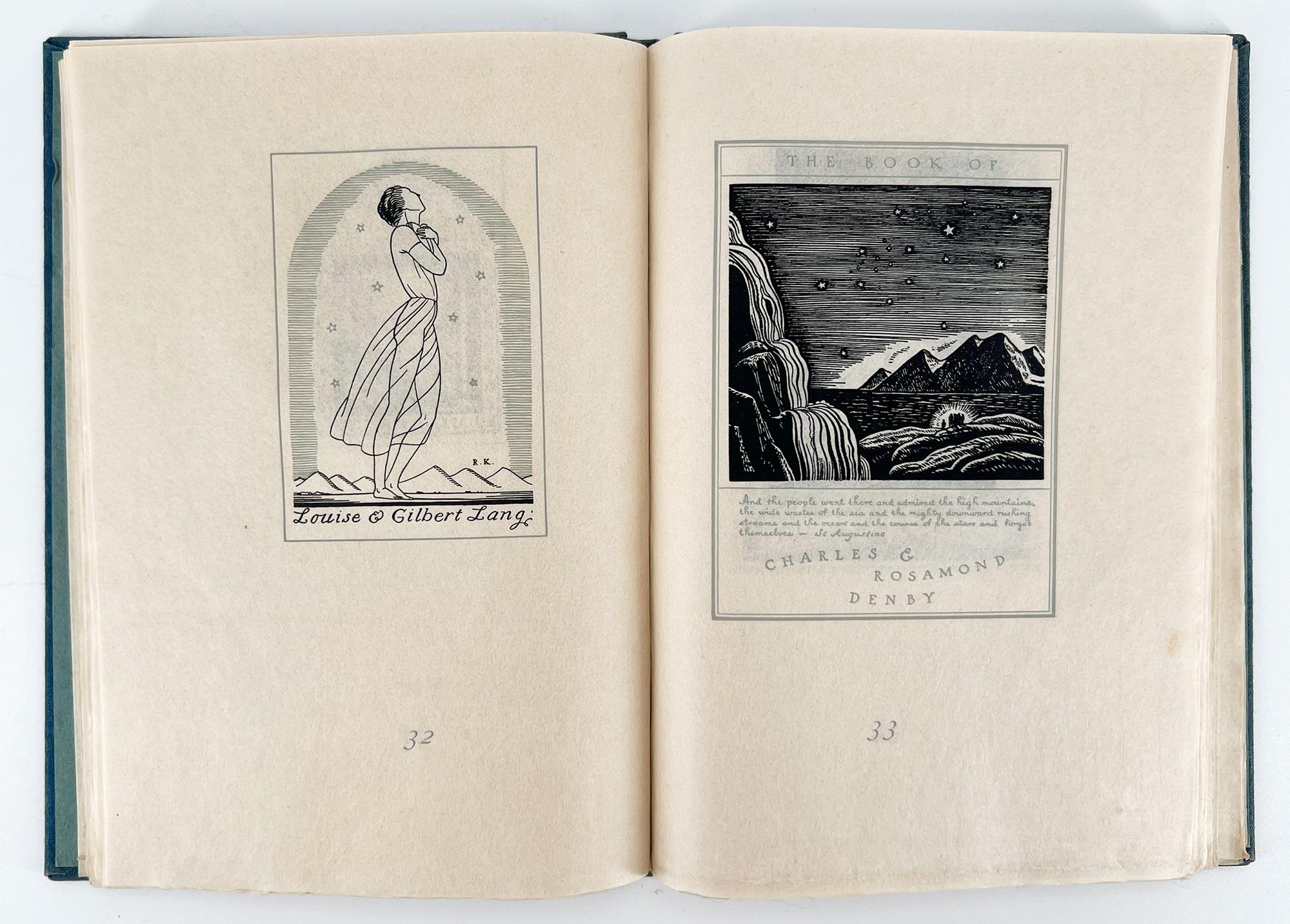 Paper The Bookplates & Marks of Rockwell Kent; With a preface by the Artist, SIGNED For Sale