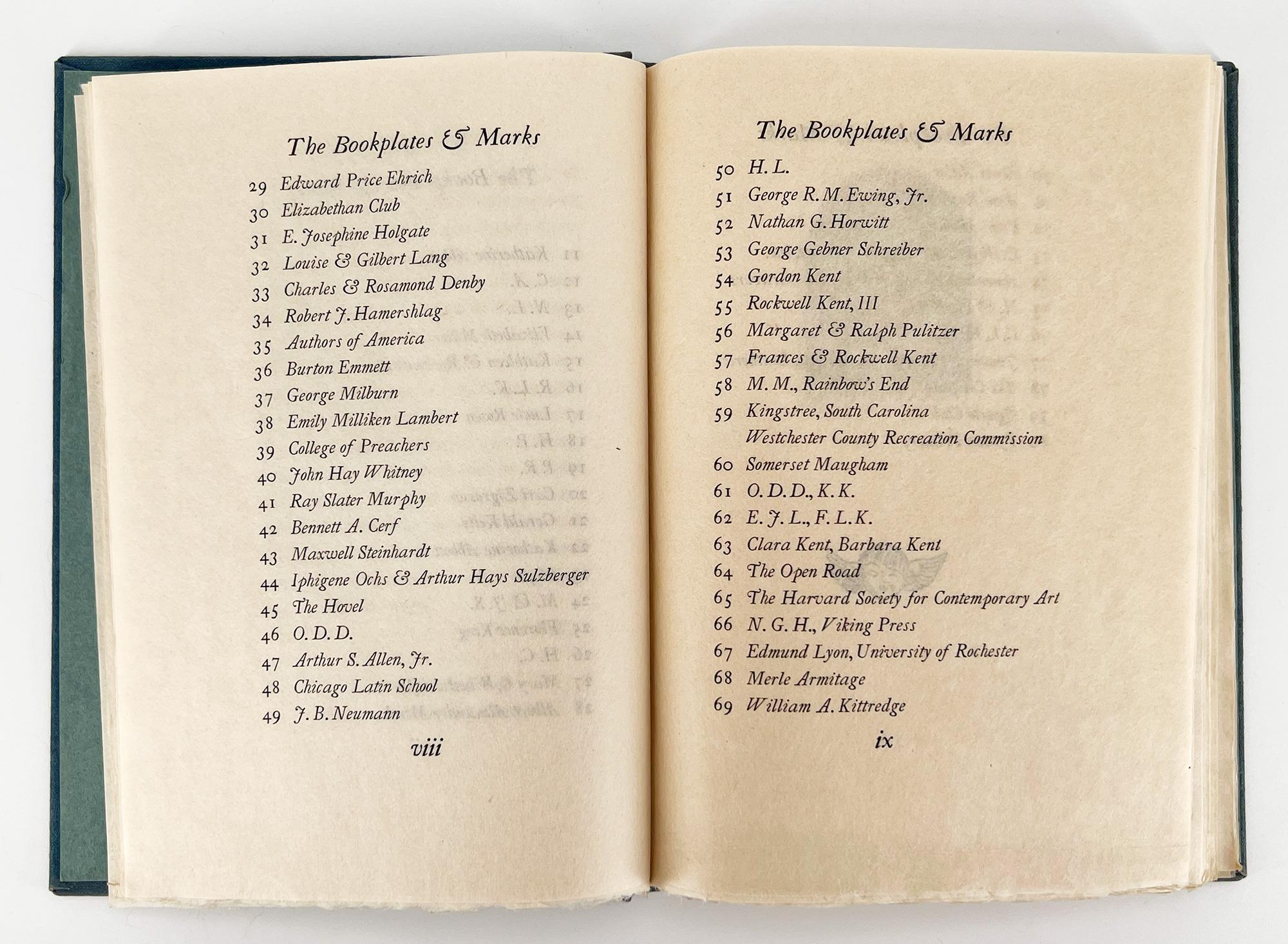 The Bookplates & Marks of Rockwell Kent; With a preface by the Artist, SIGNED For Sale 3