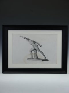 The Borghese Gladiator: A 19th Century French Engraving