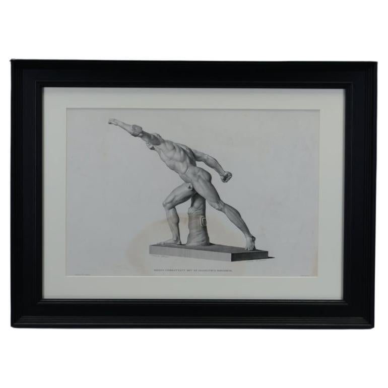 Der Gladiator von Borghese: Ein französischer Kupferstich aus dem 19.