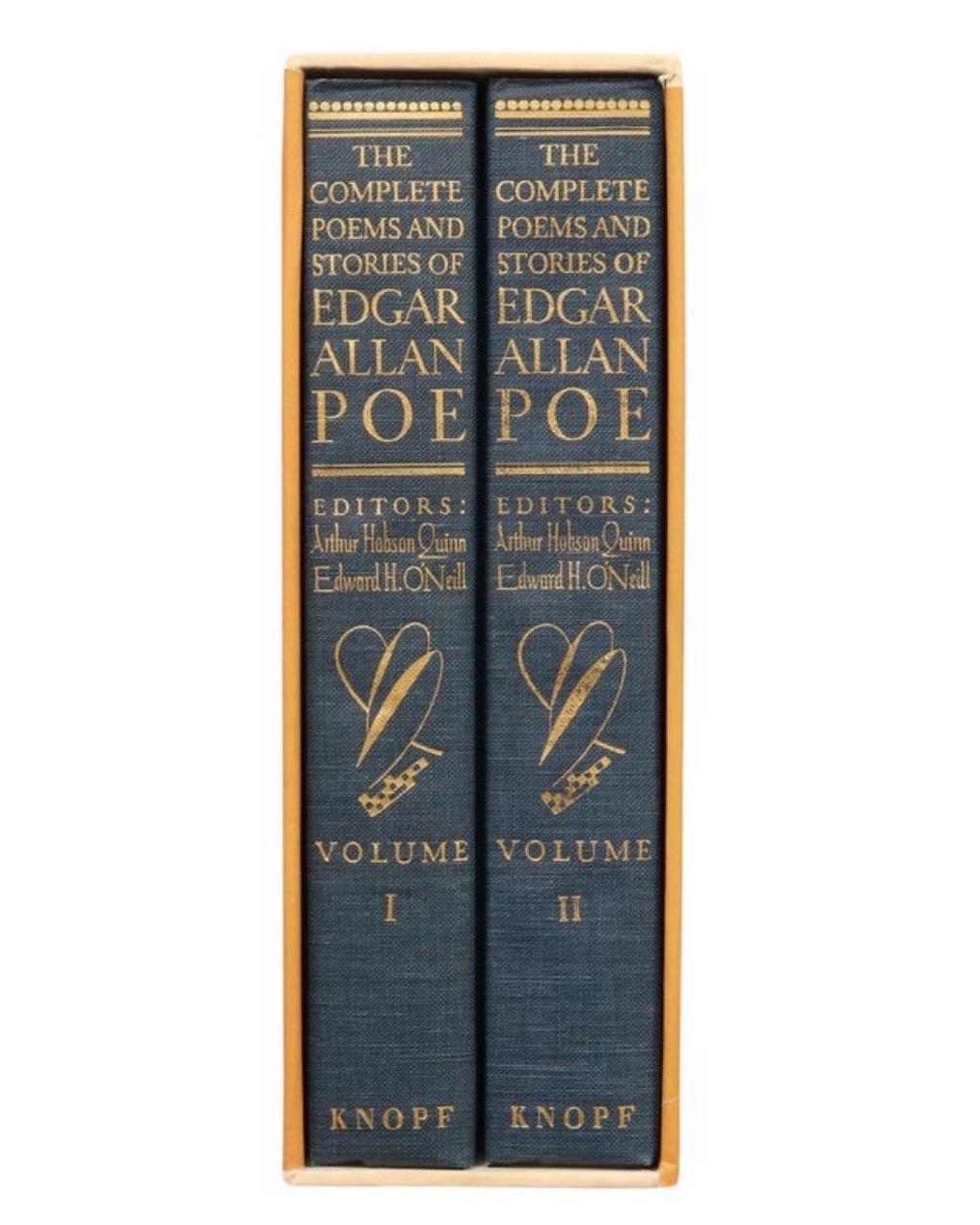 The Borzoi Poe, two volume boxed set. The complete poems and stories of Edgar Allan Poe. Published in 1982 by Alfred A. Knopf of New York.