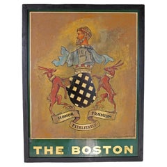 "The Boston" Vintage English Pub Sign